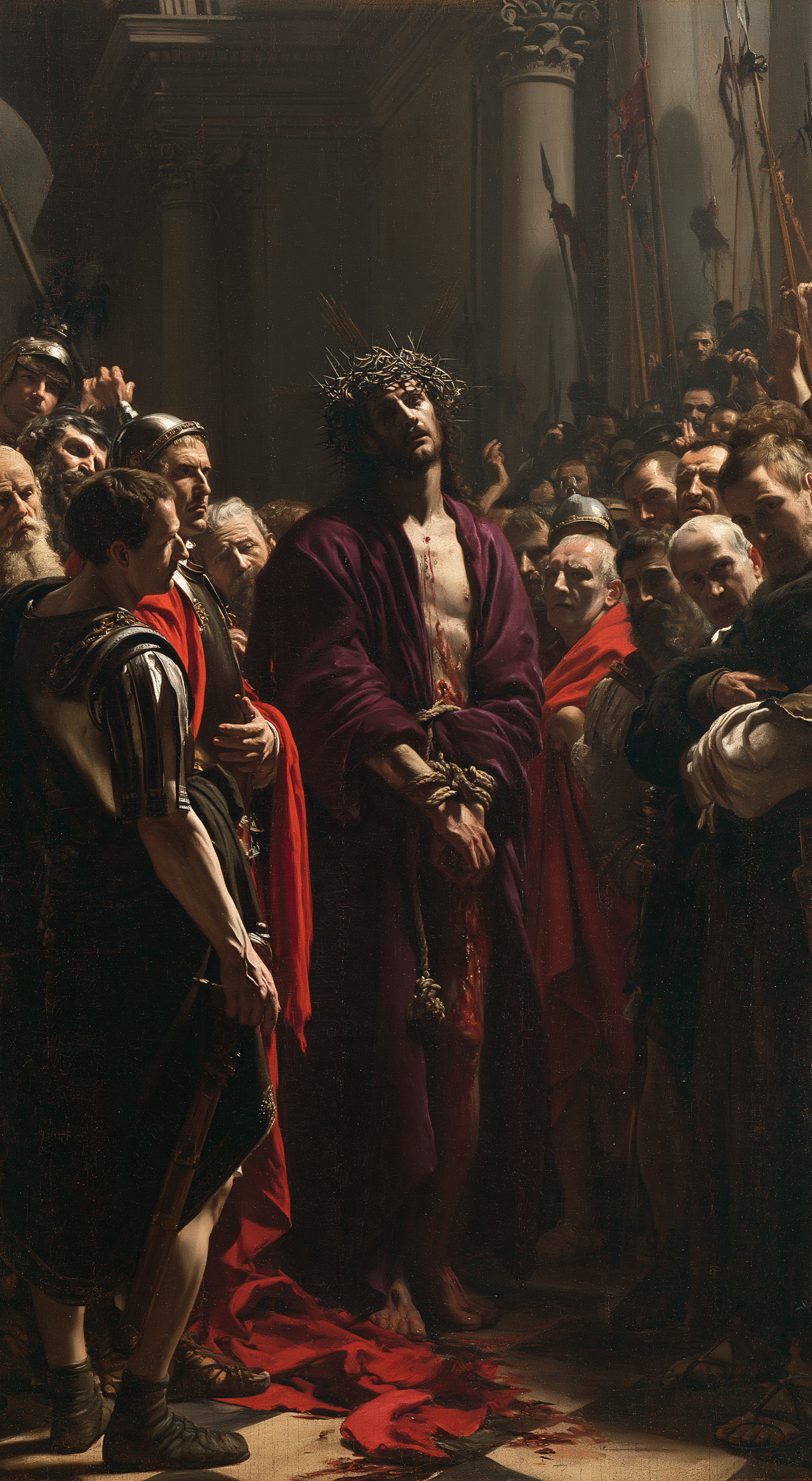 Ecce Homo — Rouge du sacrifice · Portrait n° 5 — aperçu de la finition sélectionnée