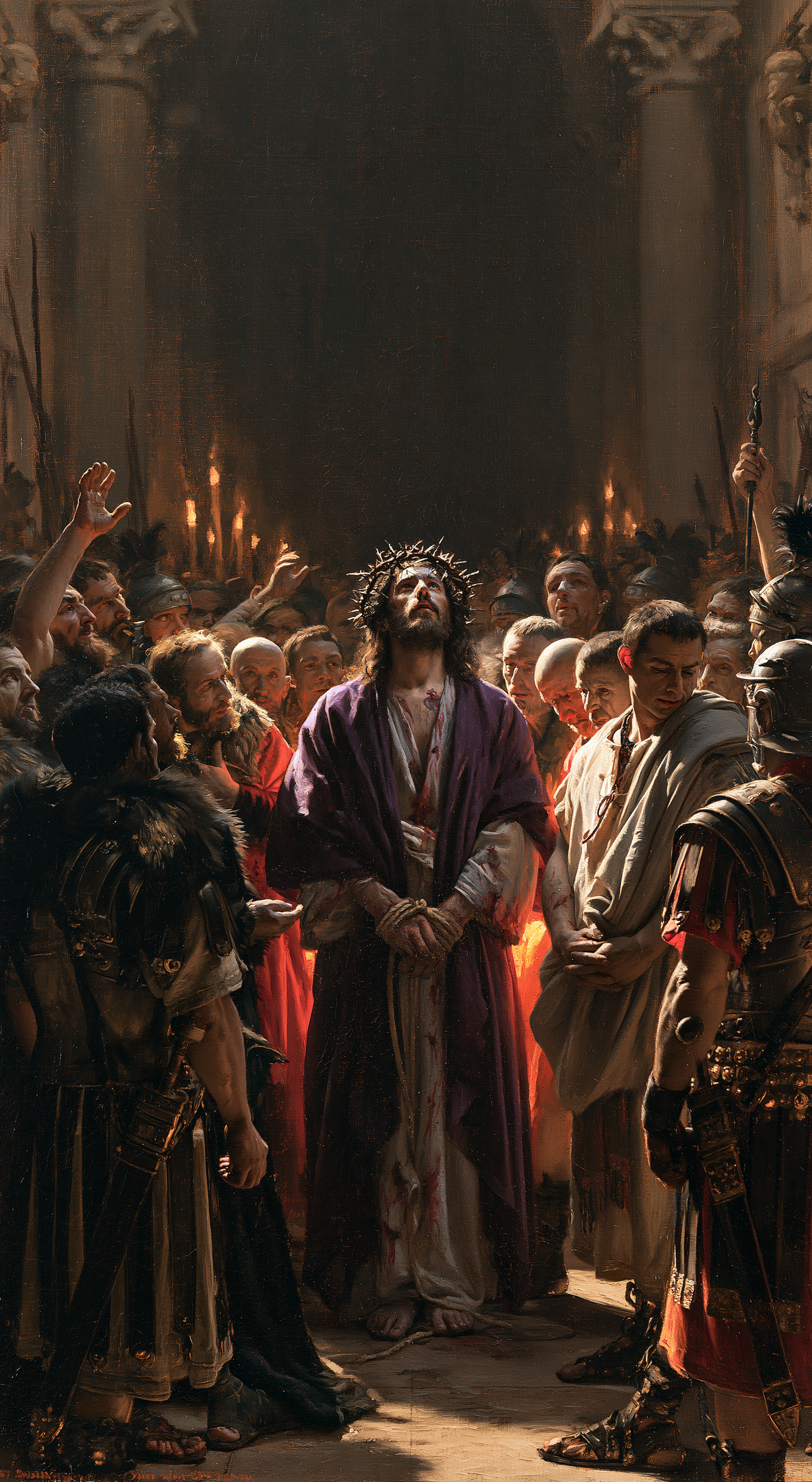 Ecce Homo — Rouge du sacrifice · Portrait n° 7 — aperçu de la finition sélectionnée