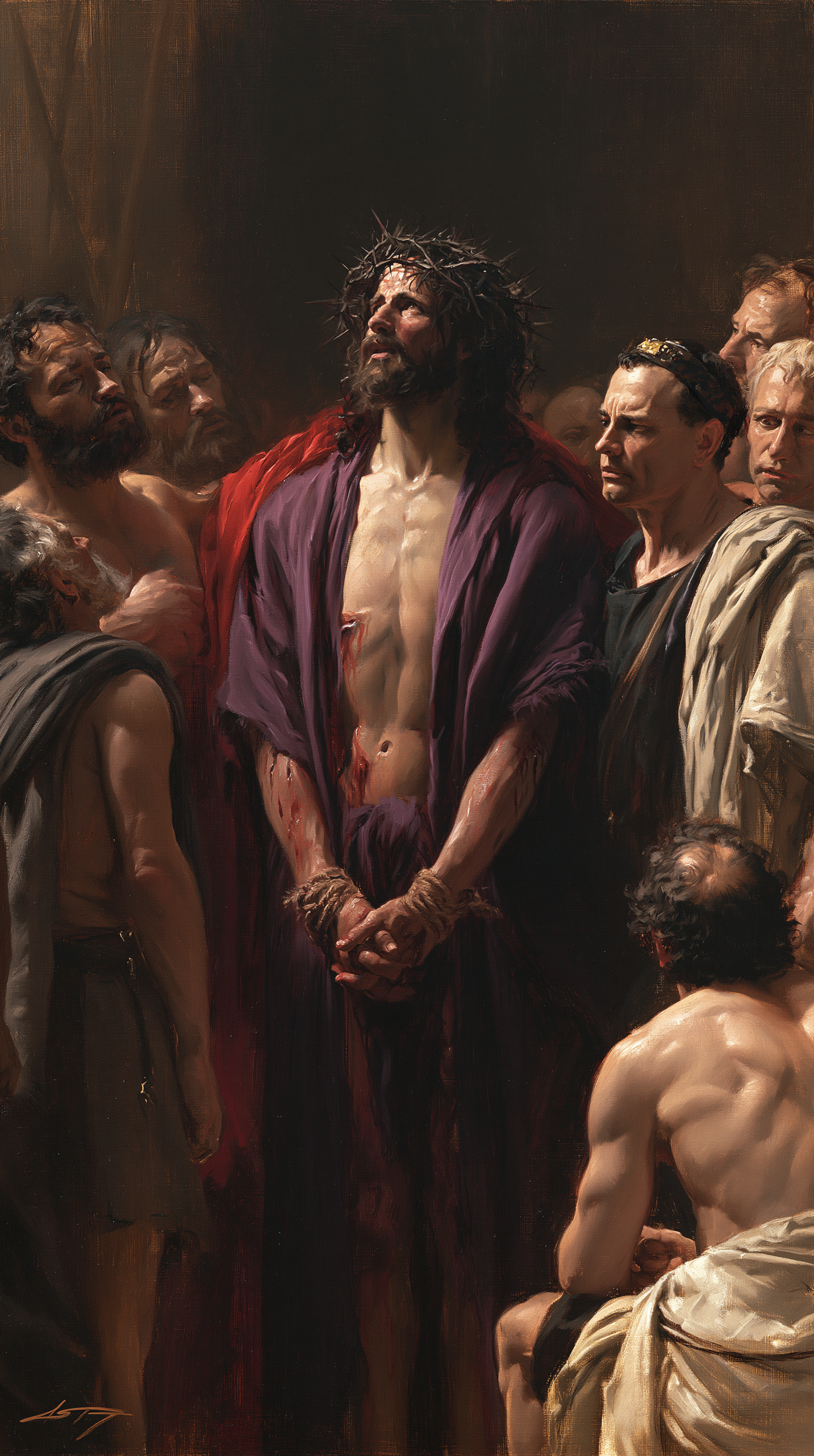 Ecce Homo — Rouge du sacrifice · Portrait n° 9 — aperçu de la finition sélectionnée