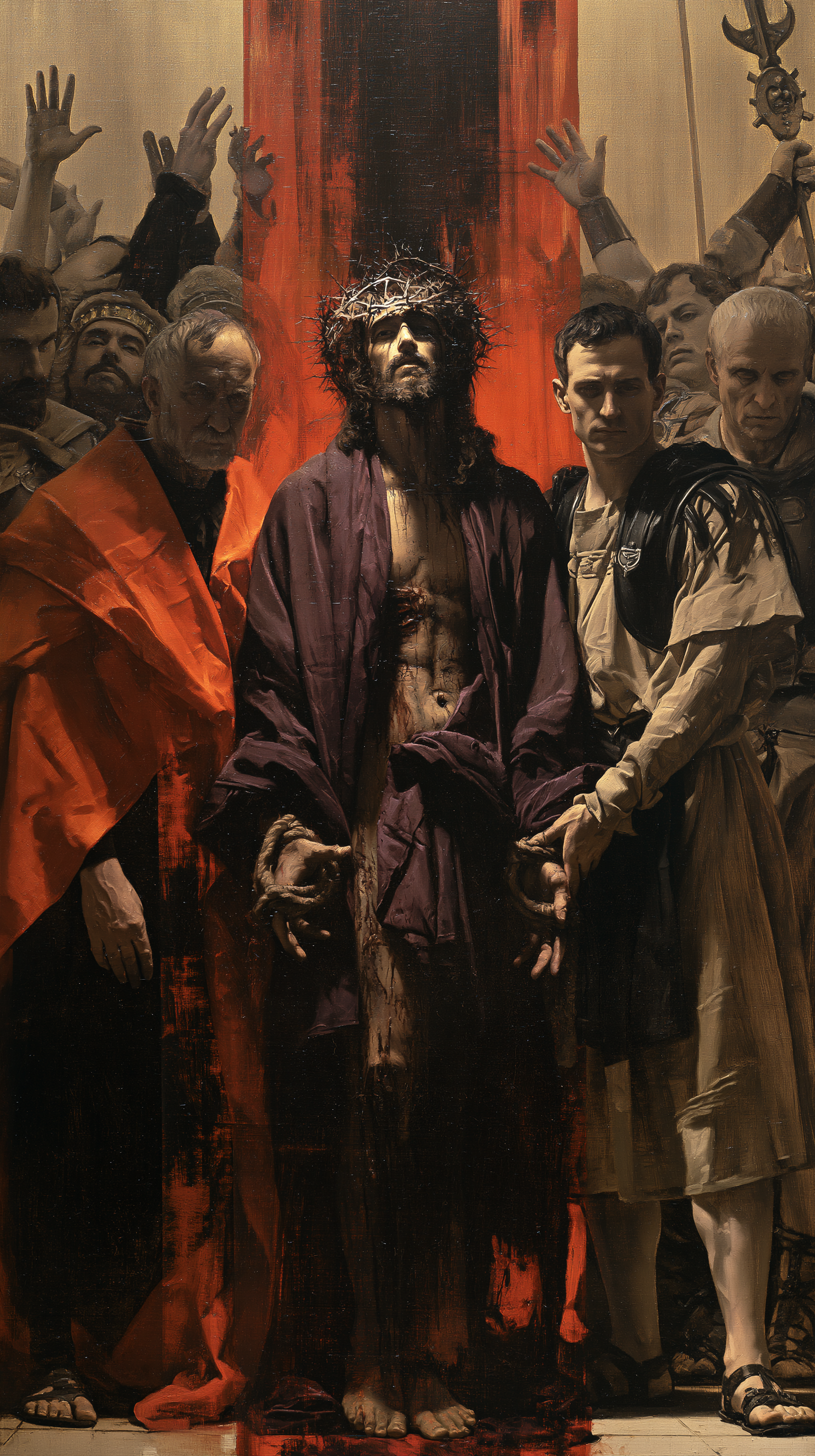 Ecce Homo — Rouge du sacrifice · Portrait n° 11 — aperçu de la finition sélectionnée