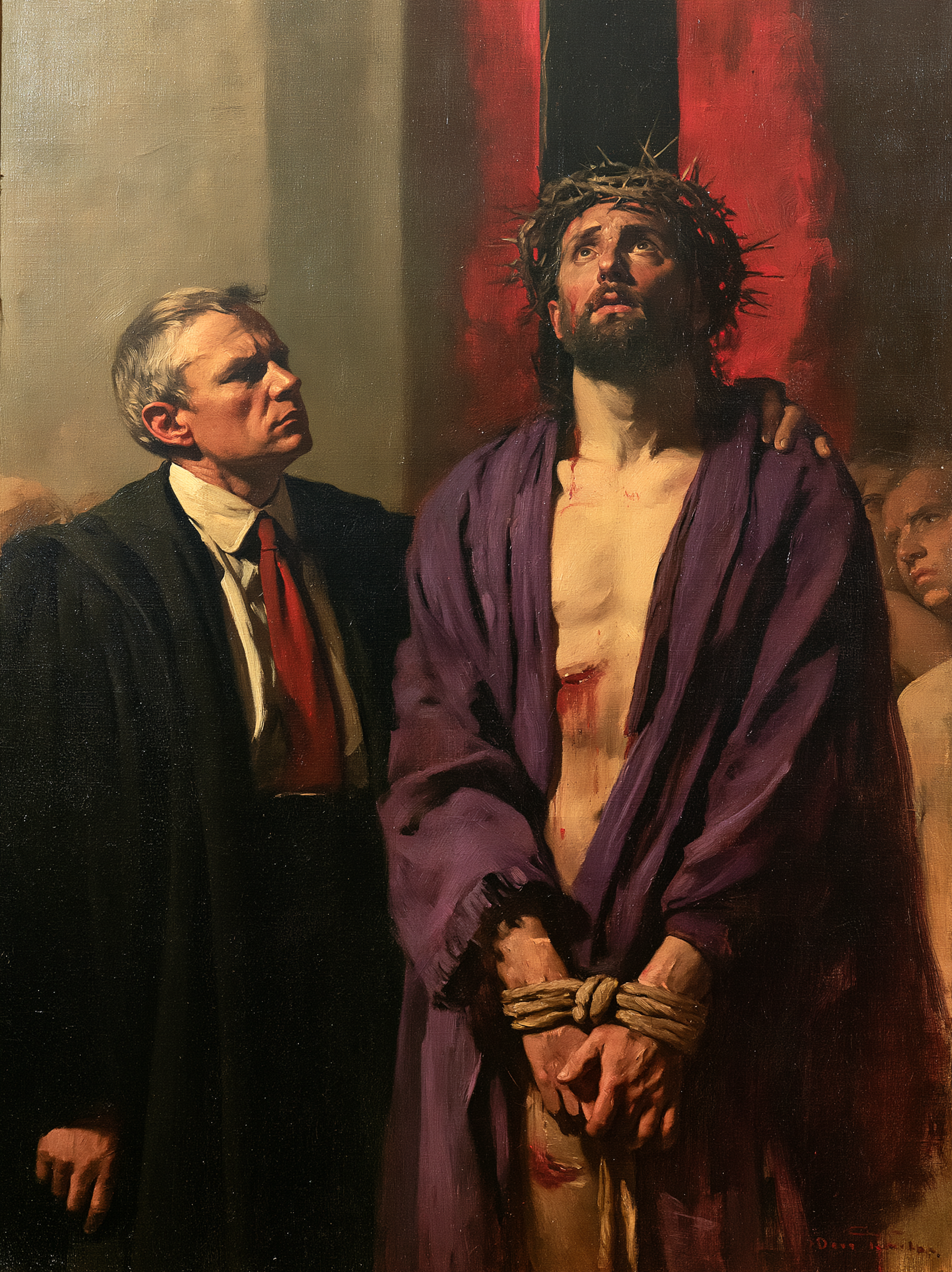Ecce Homo — Rouge du sacrifice · Portrait n° 16 — aperçu de la finition sélectionnée