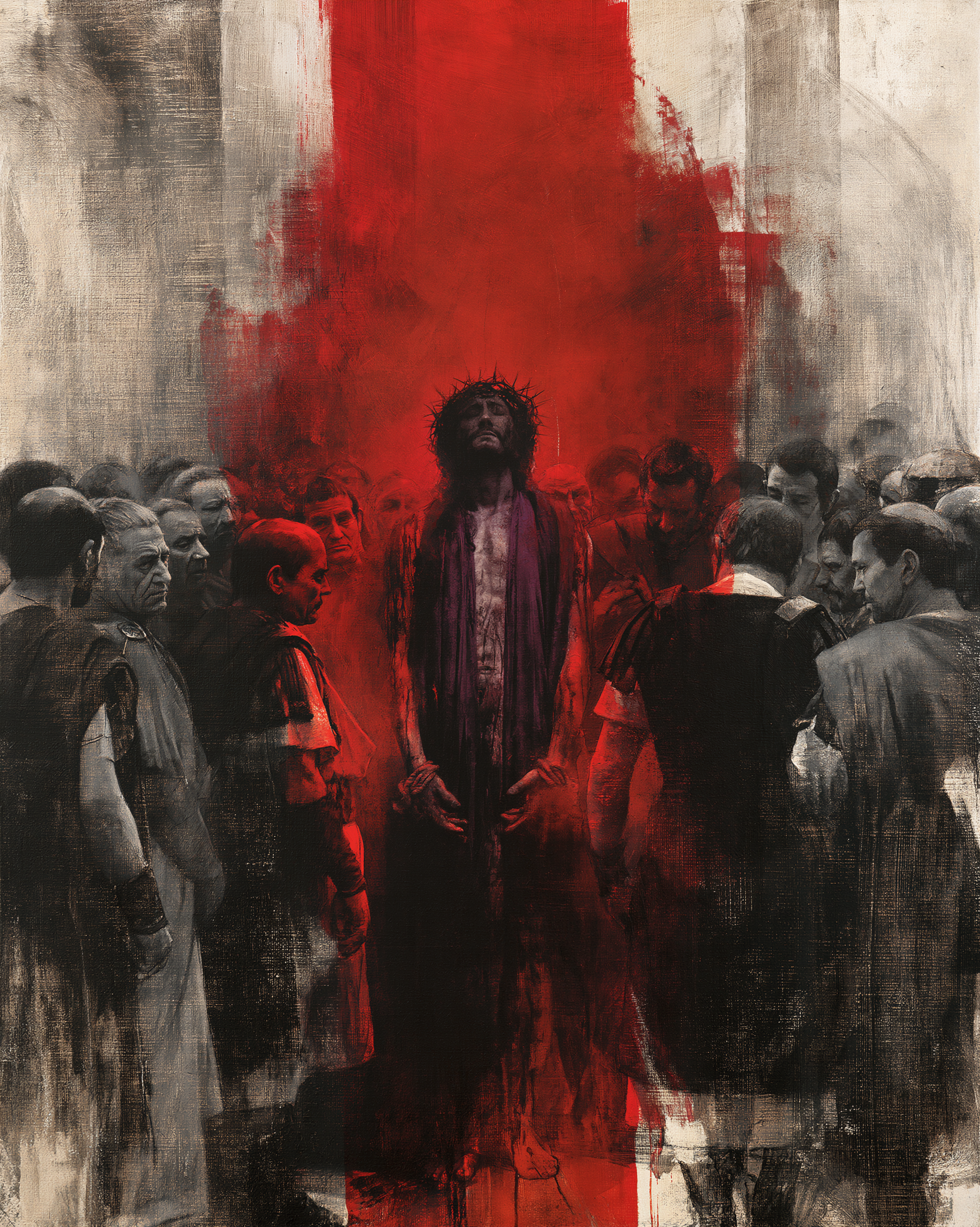 Ecce Homo — Rouge du sacrifice · Portrait n° 21 — aperçu de la finition sélectionnée