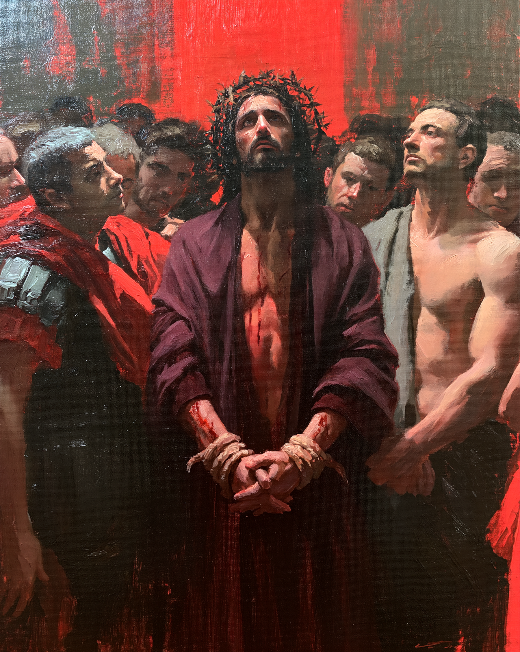 Ecce Homo — Rouge du sacrifice · Portrait n° 22 — aperçu de la finition sélectionnée
