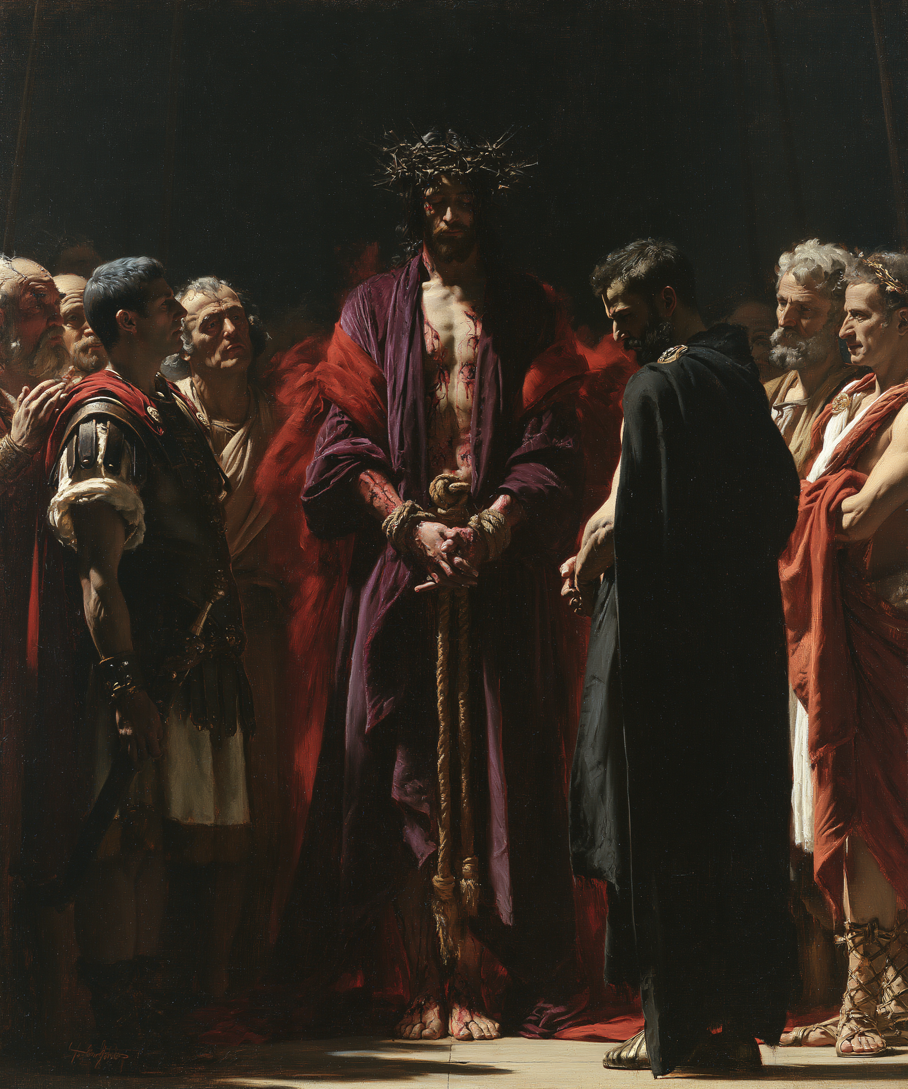 Ecce Homo — Rouge du sacrifice · Portrait n° 25 — aperçu de la finition sélectionnée