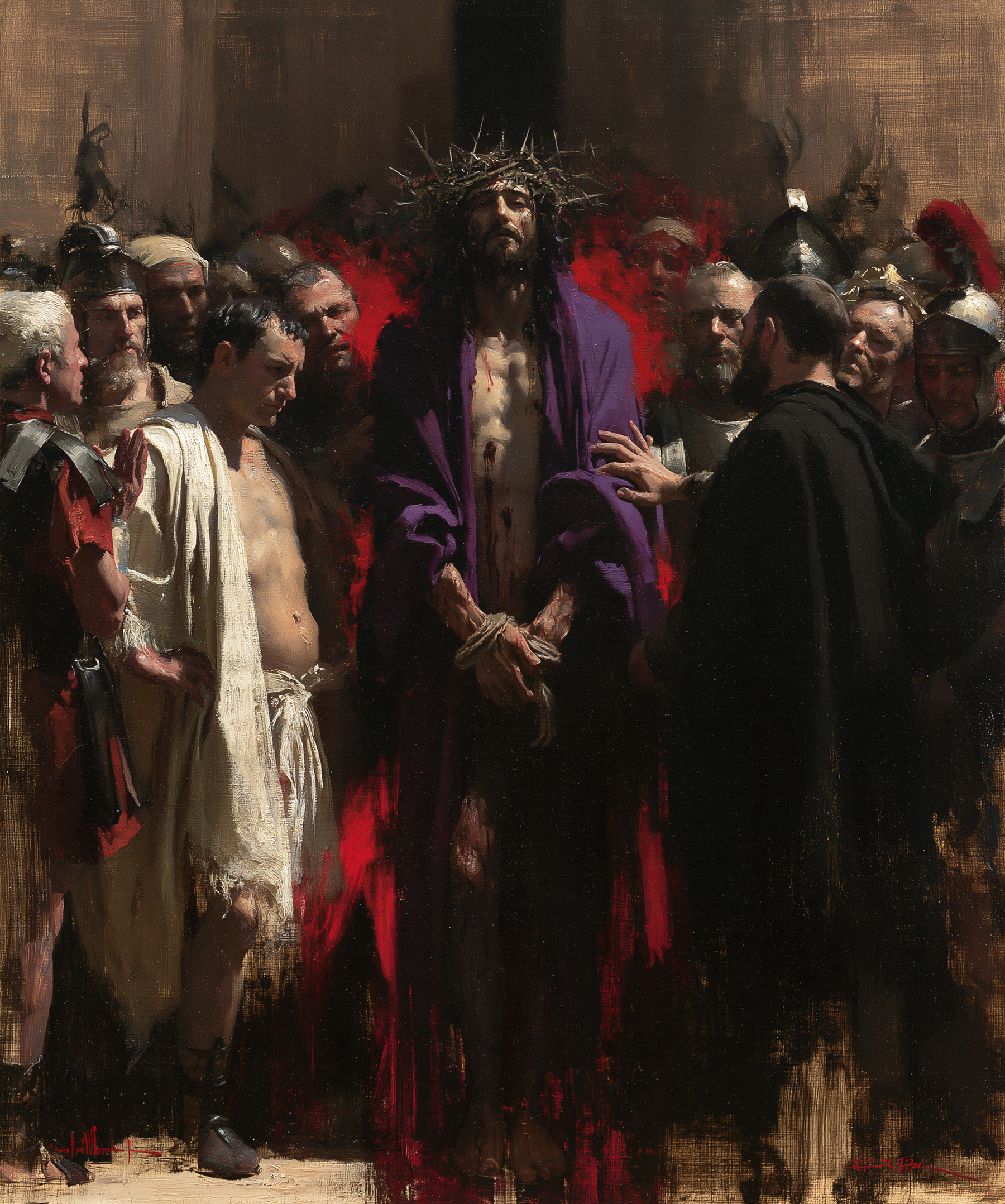 Ecce Homo — Rouge du sacrifice · Portrait n° 26 — aperçu de la finition sélectionnée