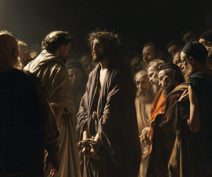 Ecce Homo — The Grey Robe in Restrained Light