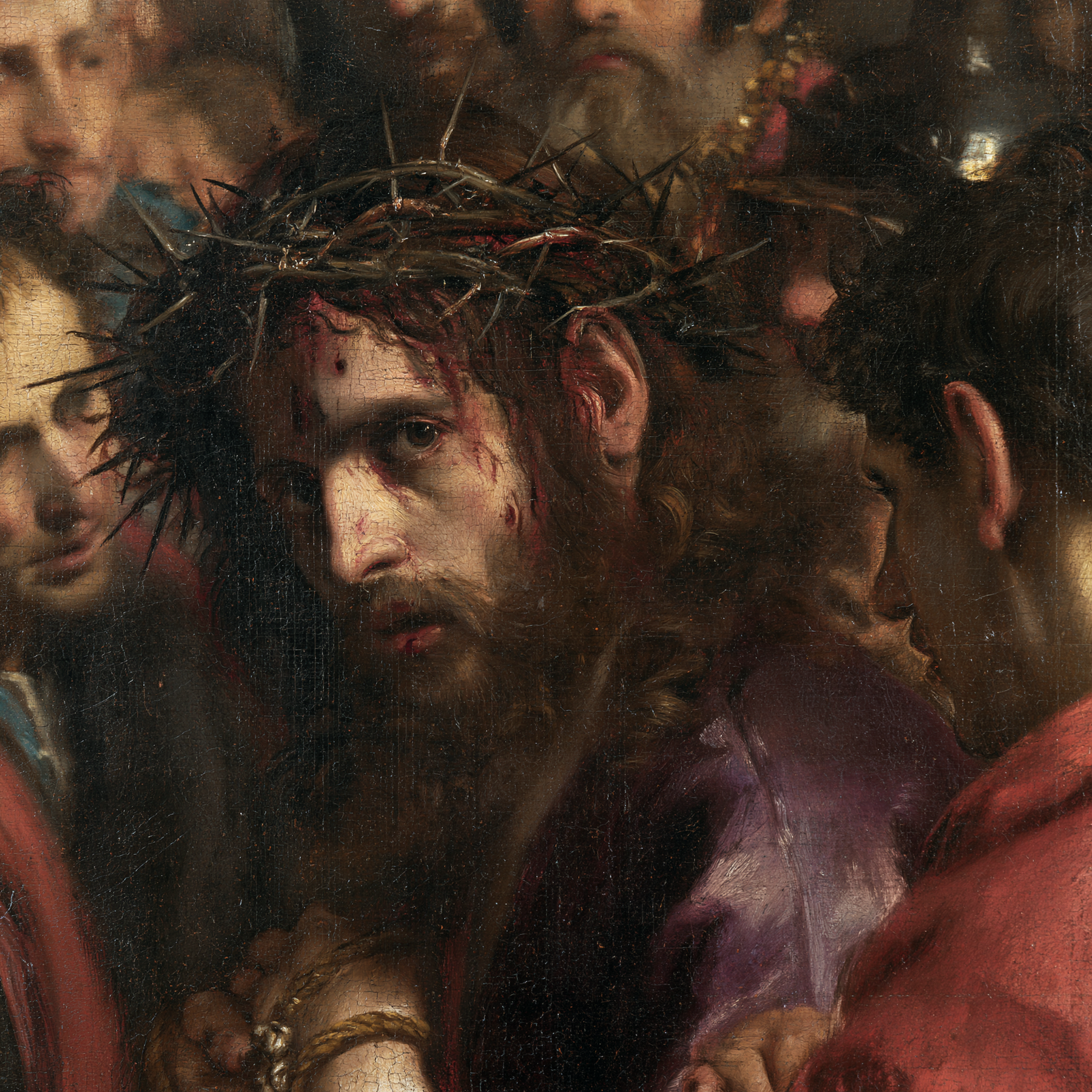 Ecce Homo — Vue rapprochée psychologique · Carré n° 1 — aperçu de la finition sélectionnée