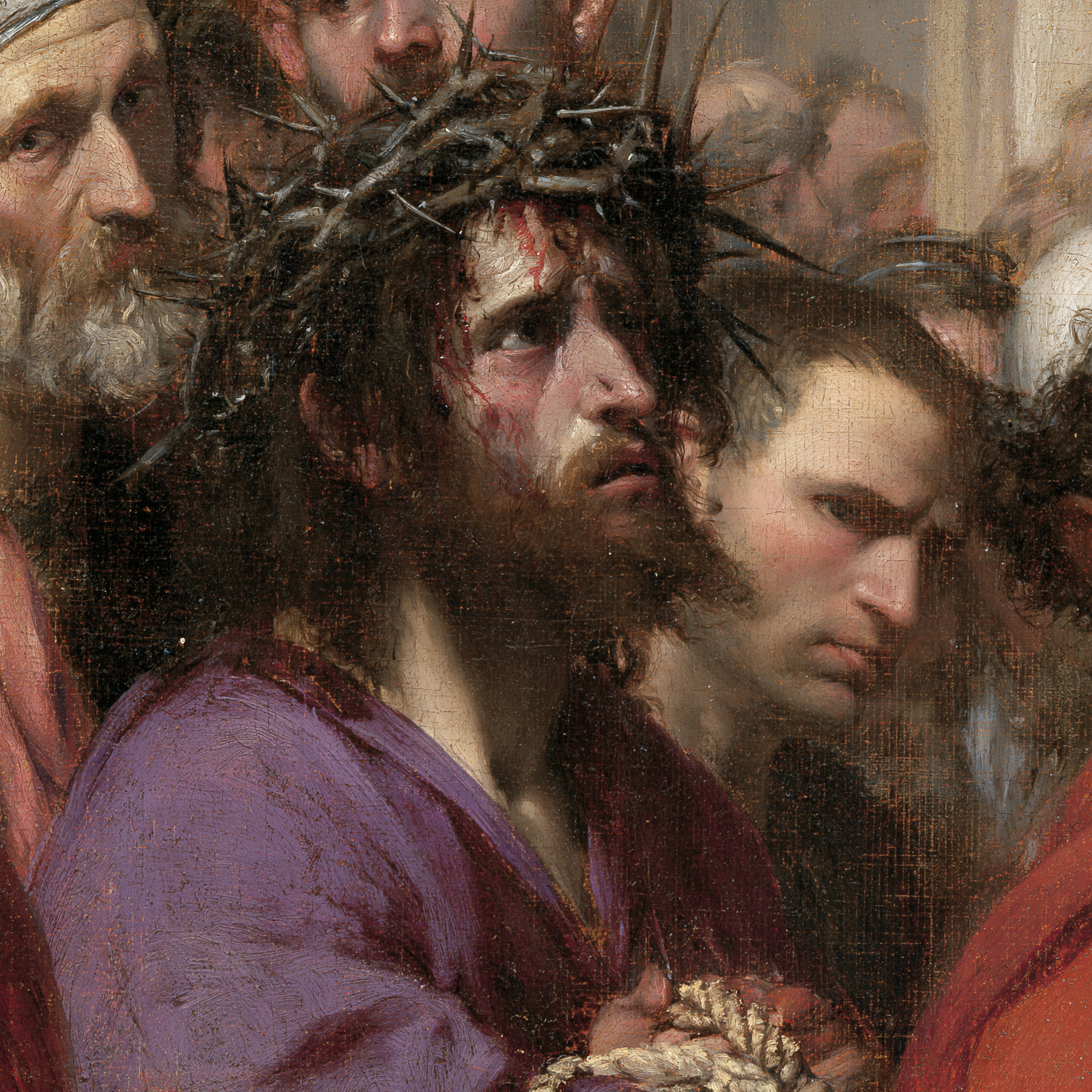 Ecce Homo — Vue rapprochée psychologique · Carré n° 2 — aperçu de la finition sélectionnée