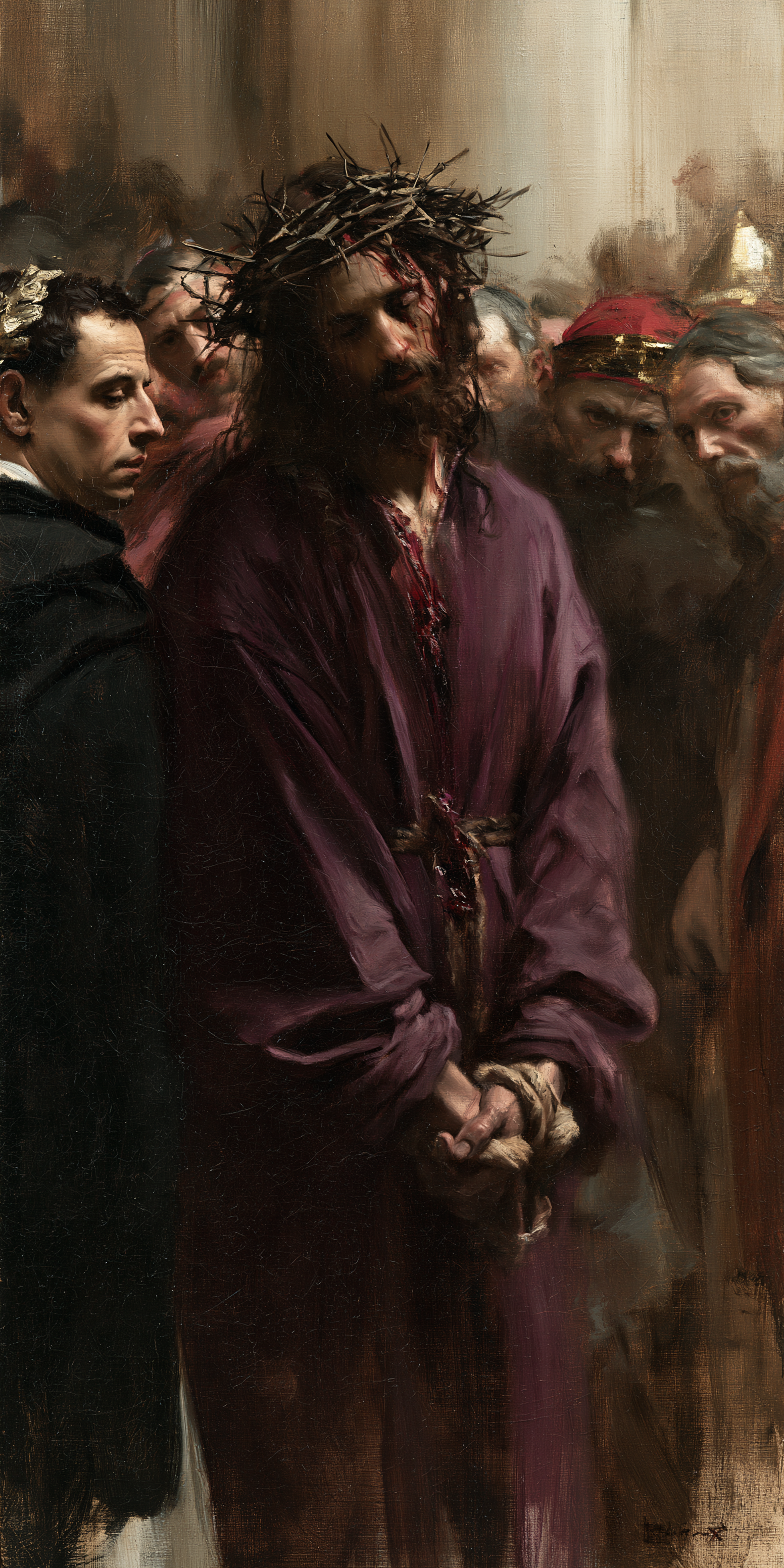 Ecce Homo — Vue rapprochée psychologique · Portrait n° 3 — aperçu de la finition sélectionnée
