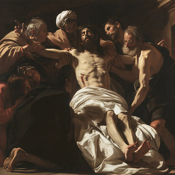 The Entombment of Jesus Christ - Caravaggio Tenebrism · Square n° 2