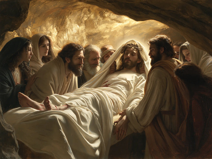 The Entombment of Jesus Christ — The Grotto Where Linen Gathers Gold