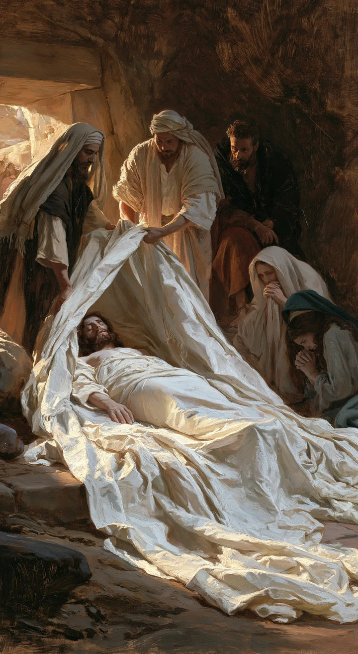 The Entombment of Jesus Christ — The Veil Drawn Toward Daylight
