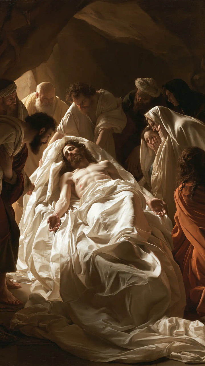 The Entombment of Jesus Christ — The Body in the Folds of Pale Day