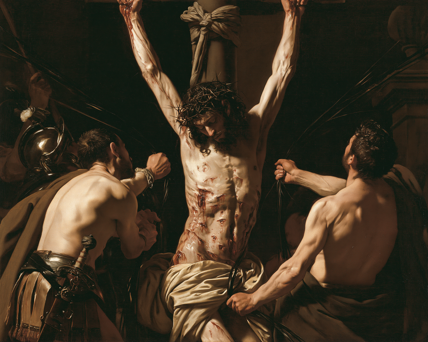 La Flagellation du Christ — Baroque théâtral · Paysage n° 4 — aperçu de la finition sélectionnée