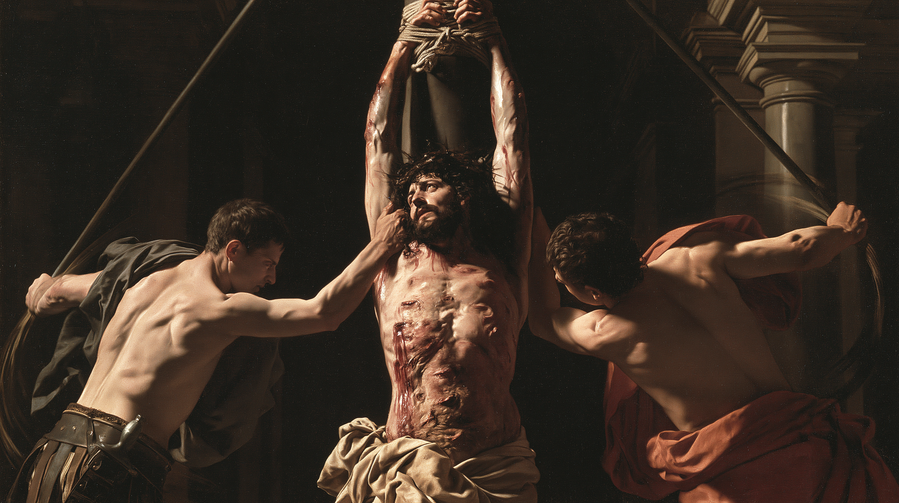 La Flagellation du Christ — Baroque théâtral · Paysage n° 7 — aperçu de la finition sélectionnée