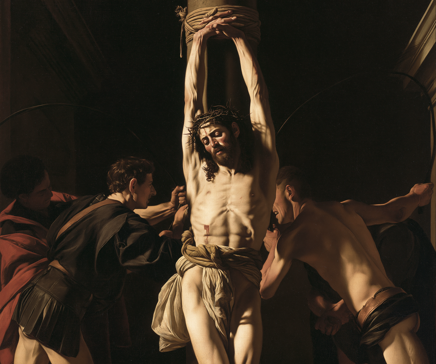 La Flagellation du Christ — Caravage - ténébrisme · Paysage n° 1