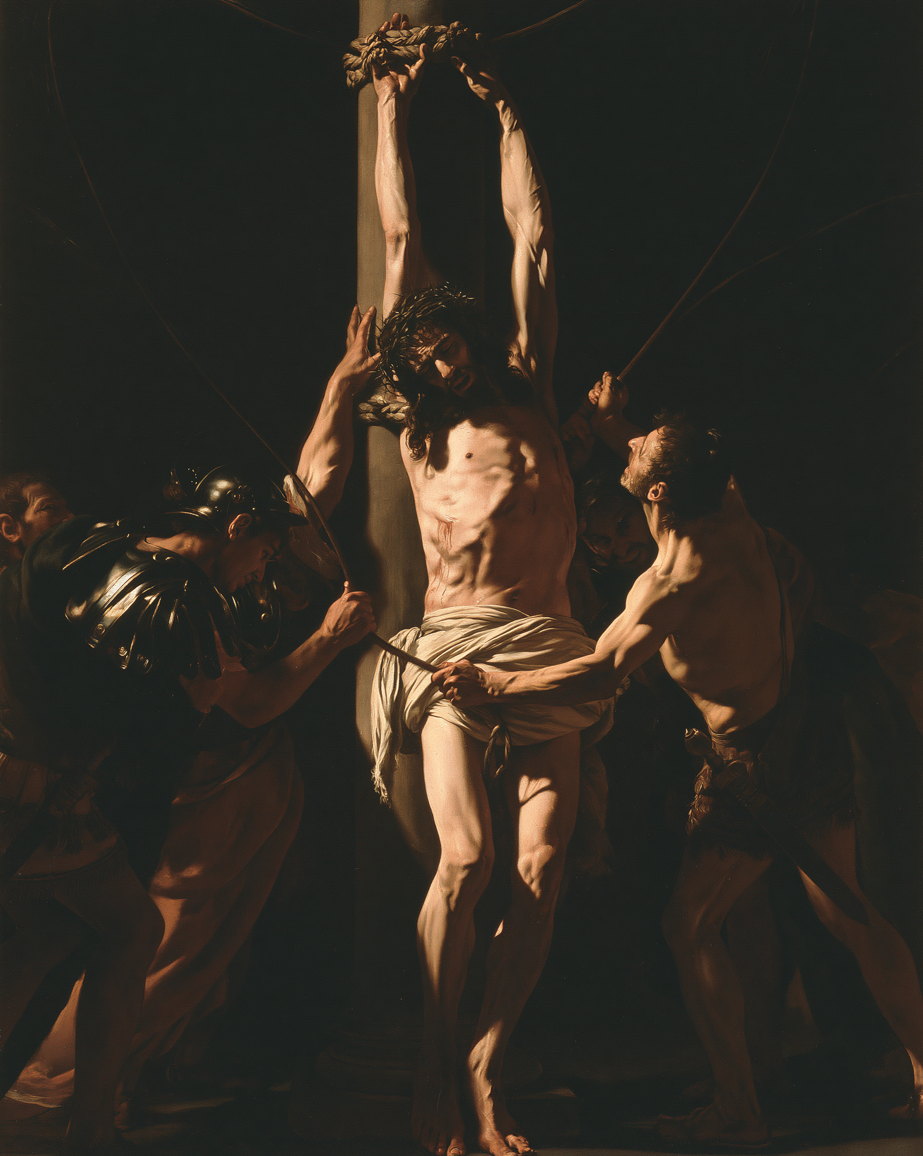 La Flagellation du Christ — Caravage - ténébrisme · Portrait n° 3 — aperçu de la finition sélectionnée