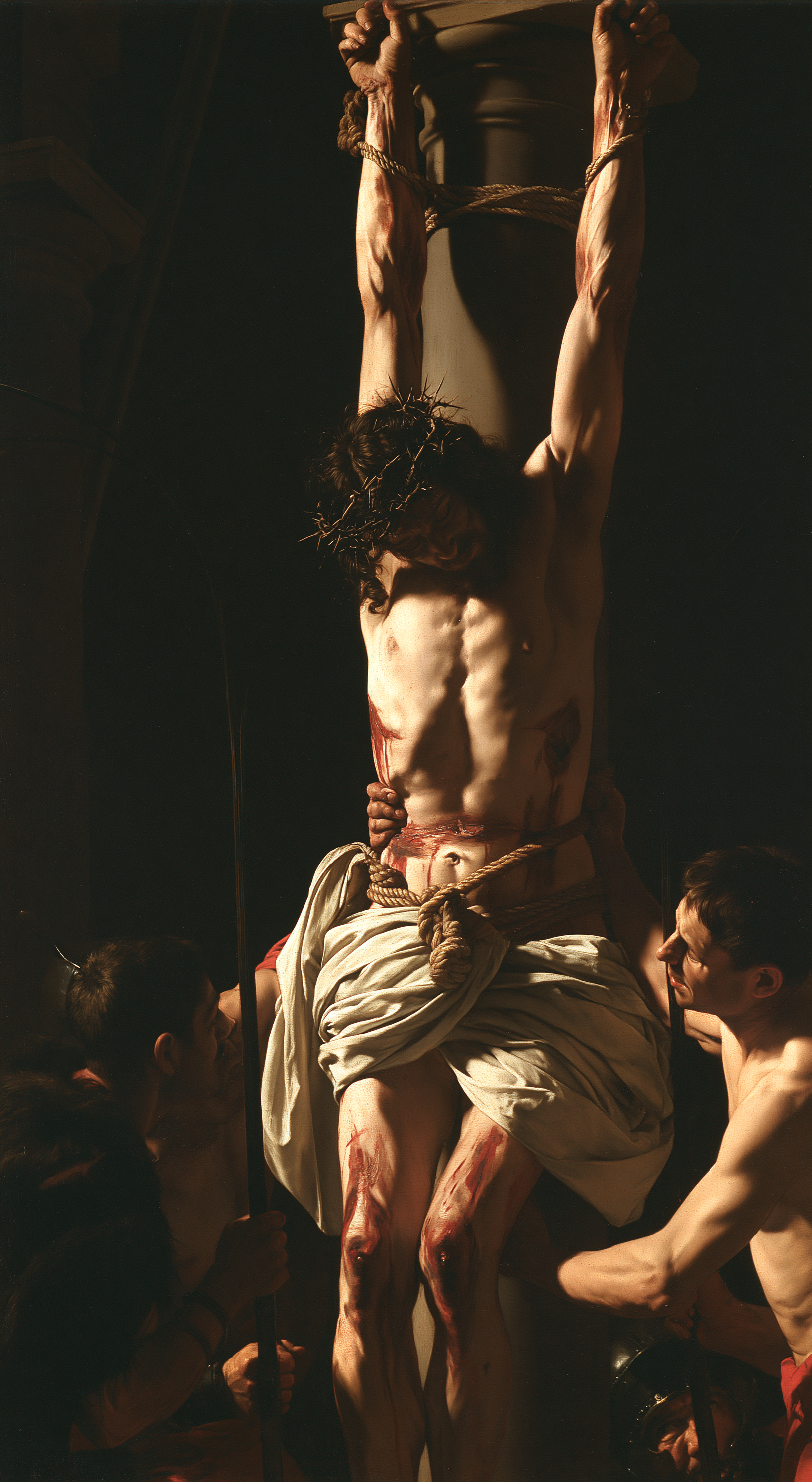 La Flagellation du Christ — Caravage - ténébrisme · Portrait n° 4 — aperçu de la finition sélectionnée
