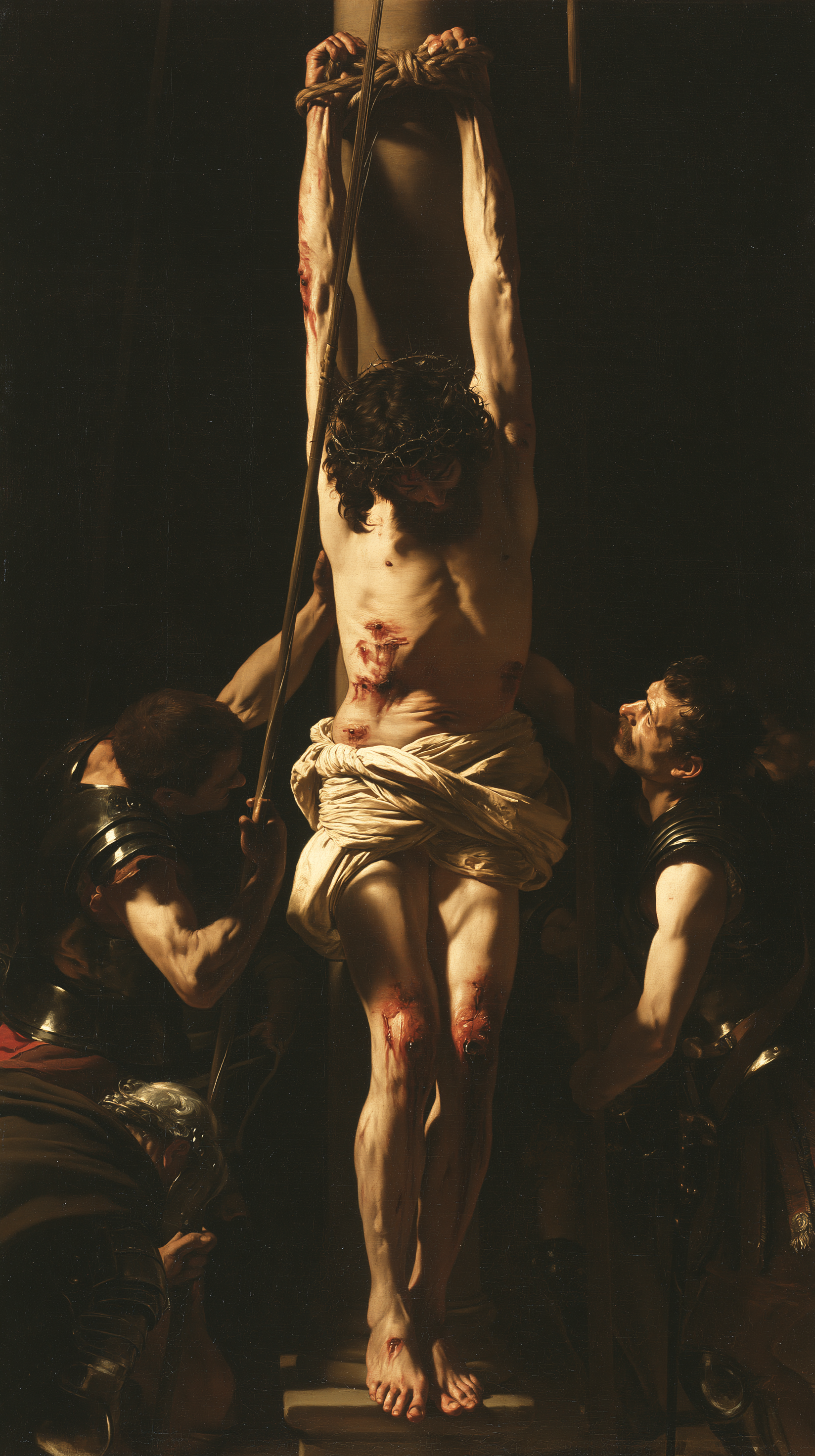 La Flagellation du Christ — Caravage - ténébrisme · Portrait n° 5 — aperçu de la finition sélectionnée