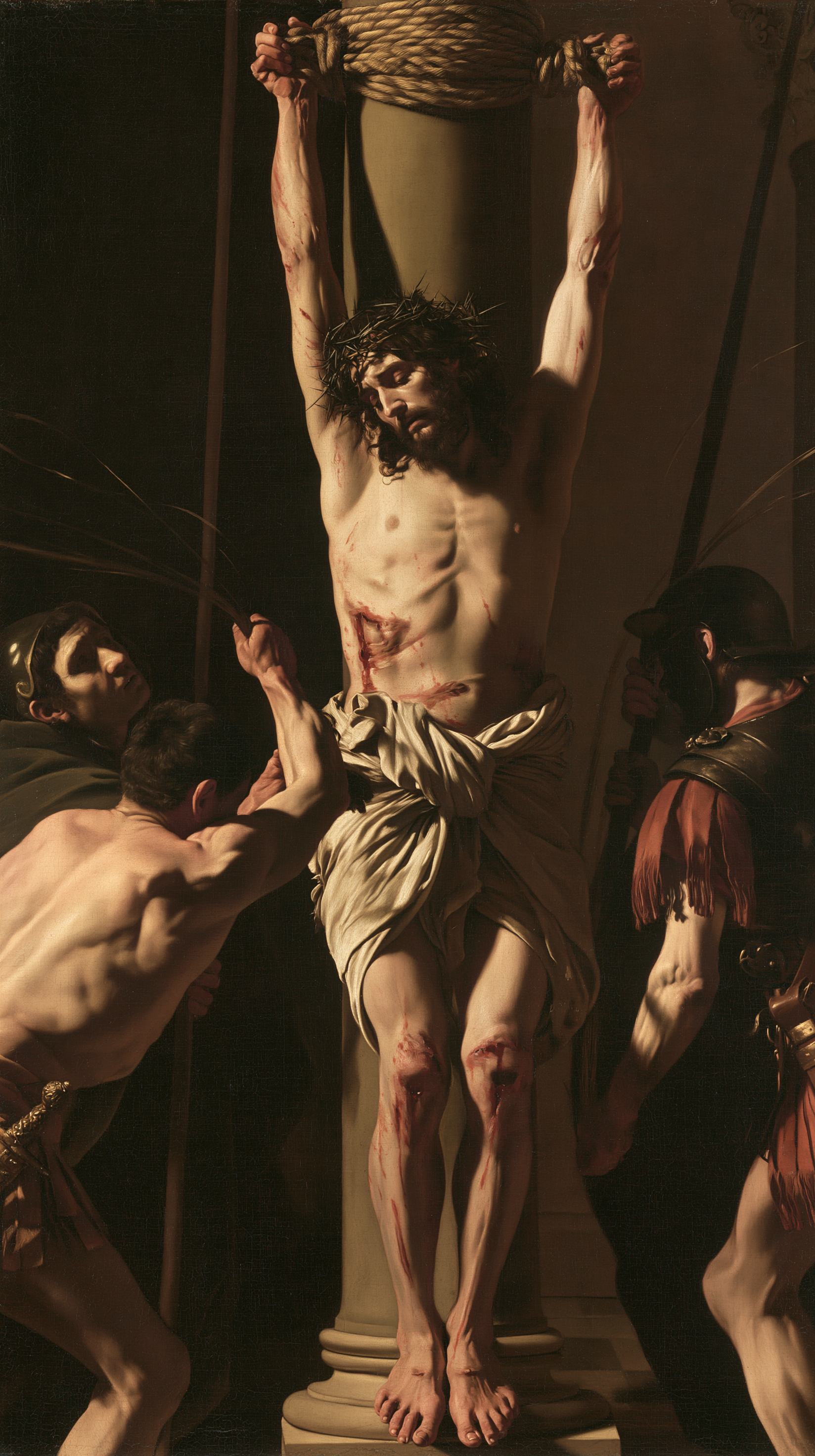 La Flagellation du Christ — Caravage - ténébrisme · Portrait n° 6 — aperçu de la finition sélectionnée