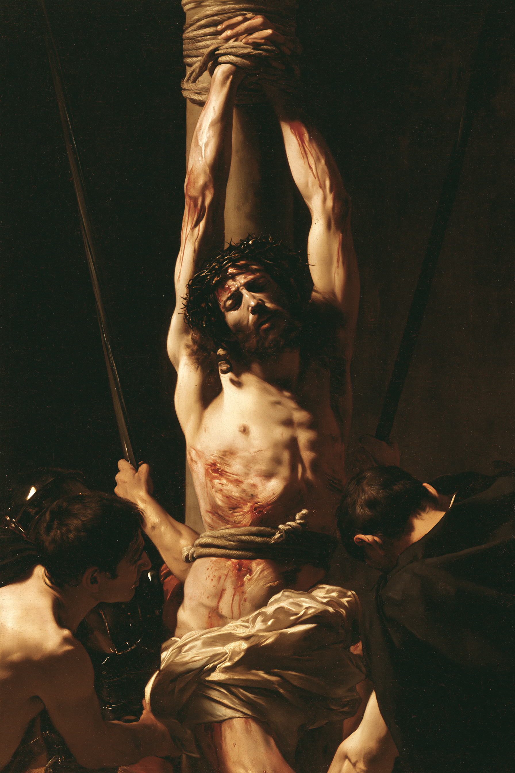 La Flagellation du Christ — Caravage - ténébrisme · Portrait n° 8 — aperçu de la finition sélectionnée