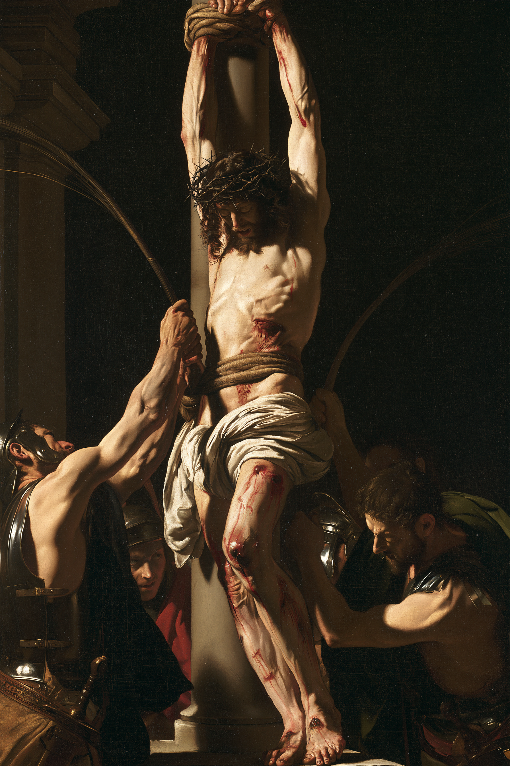 La Flagellation du Christ — Caravage - ténébrisme · Portrait n° 10 — aperçu de la finition sélectionnée
