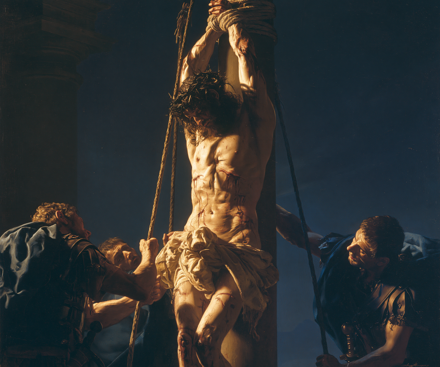 La Flagellation du Christ — Clair-obscur bleu nuit · Paysage n° 1