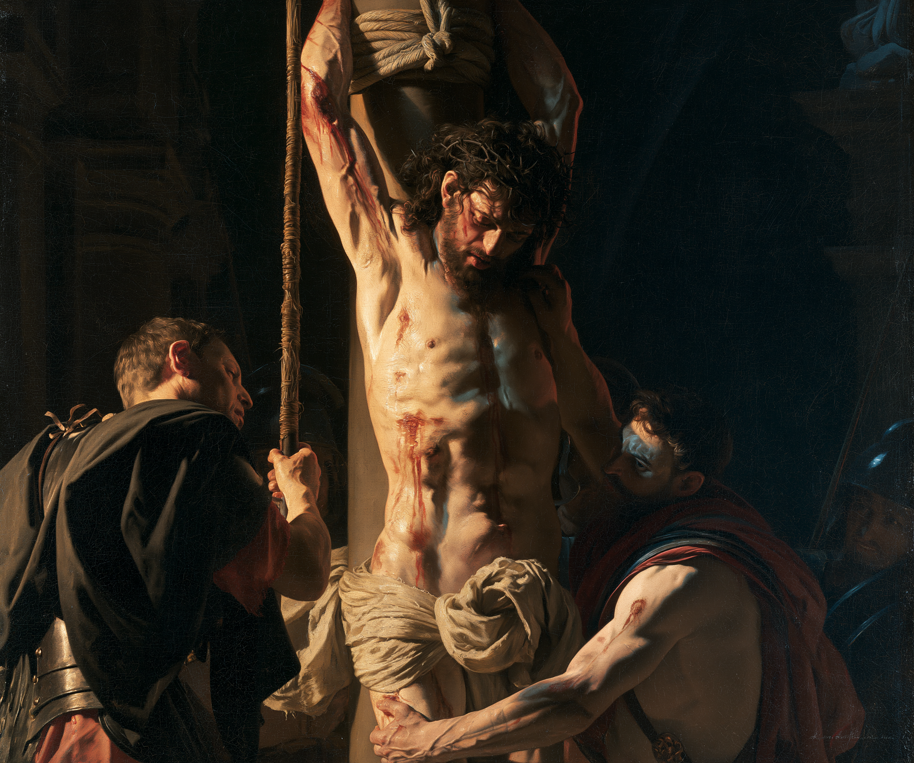 La Flagellation du Christ — Clair-obscur bleu nuit · Paysage n° 3 — aperçu de la finition sélectionnée