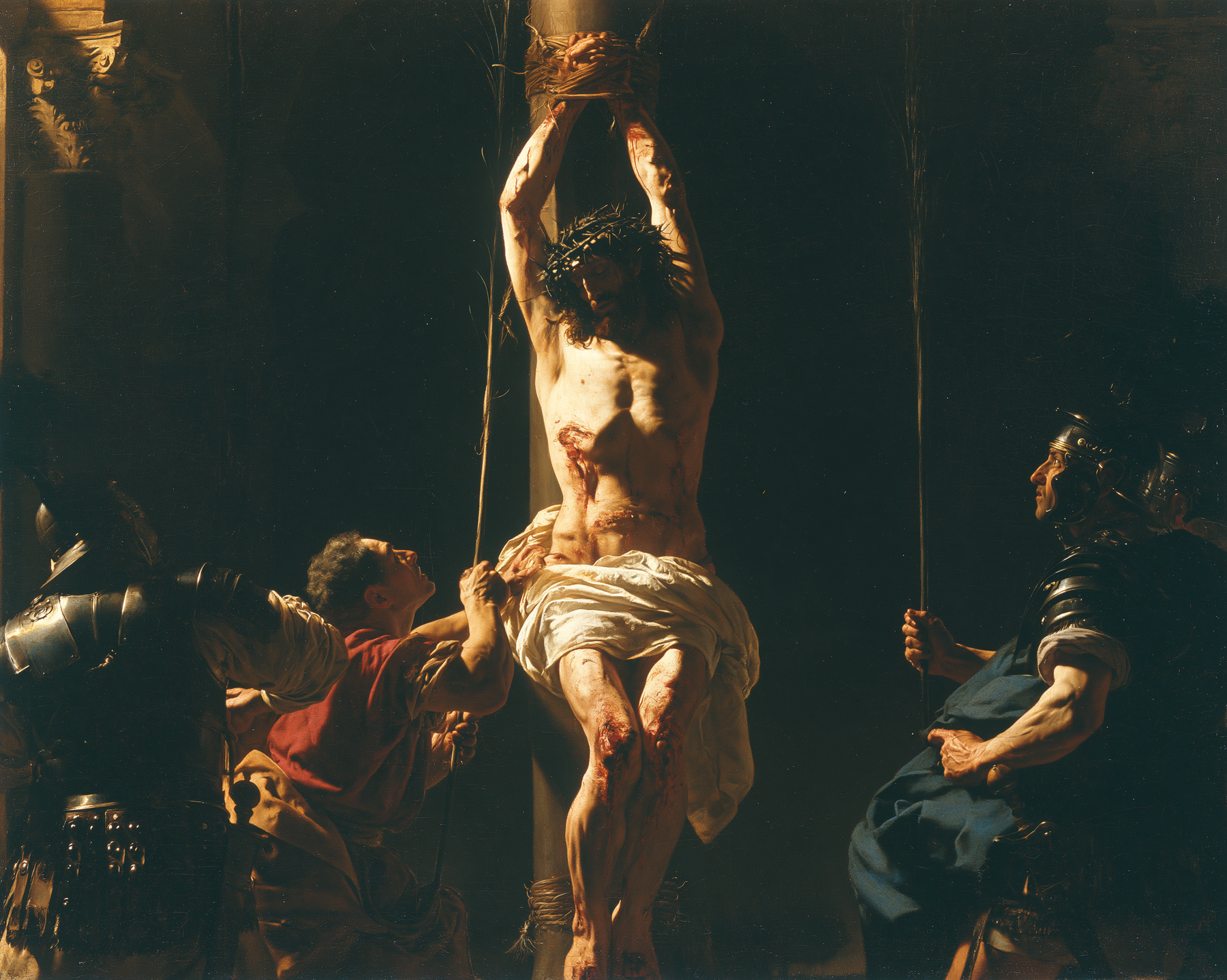 La Flagellation du Christ — Clair-obscur bleu nuit · Paysage n° 4 — aperçu de la finition sélectionnée
