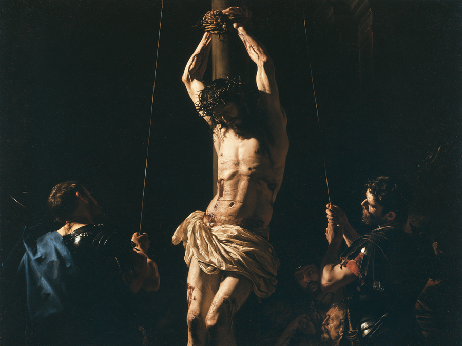 La Flagellation du Christ — Clair-obscur bleu nuit · Paysage n° 5