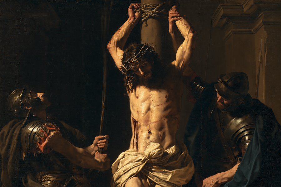 La Flagellation du Christ — Clair-obscur bleu nuit · Paysage n° 7