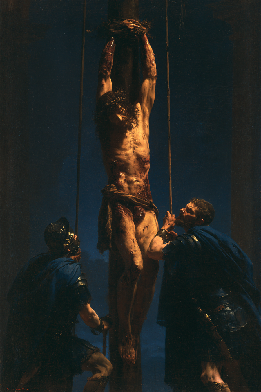 La Flagellation du Christ — Clair-obscur bleu nuit · Portrait n° 12