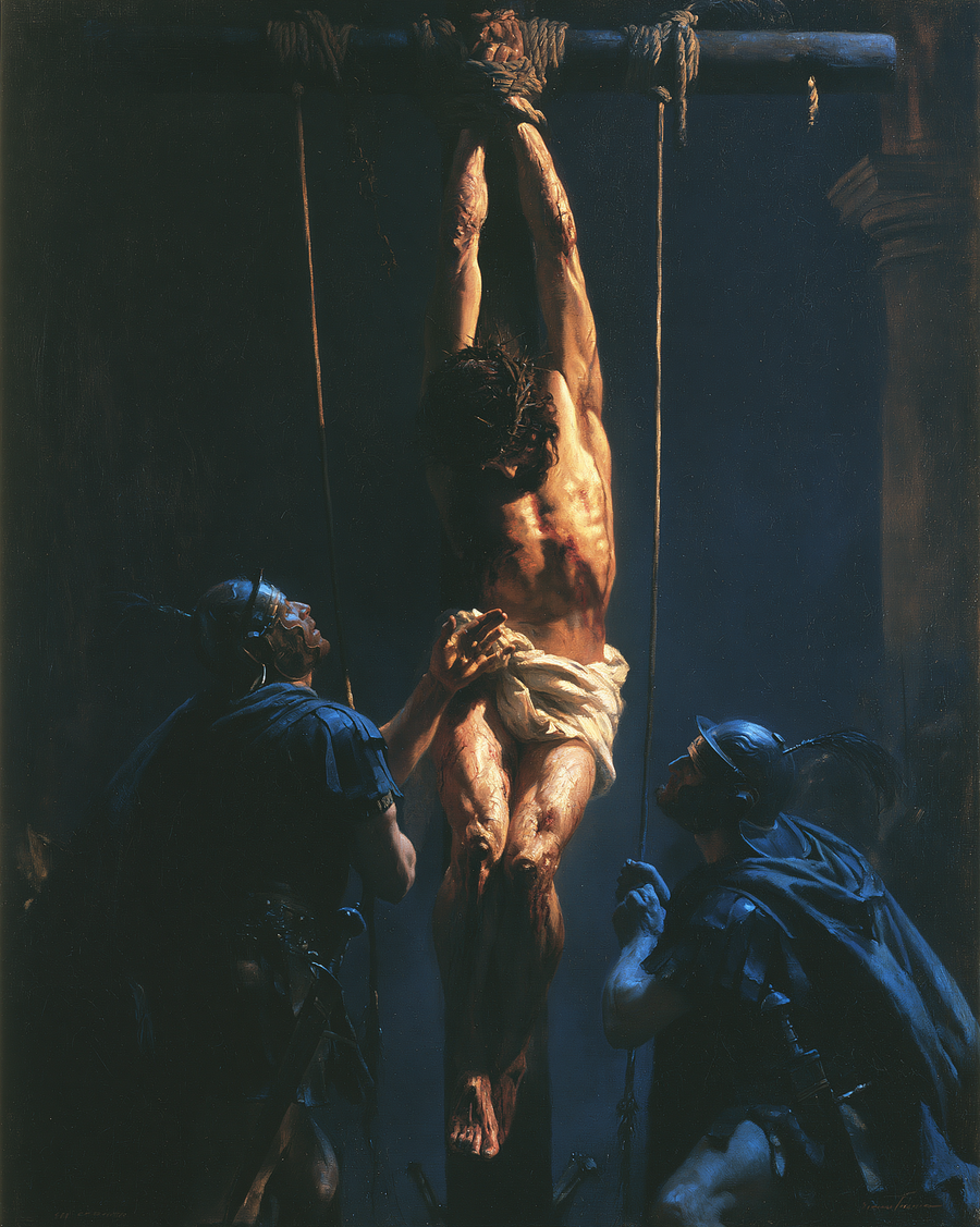 La Flagellation du Christ — Clair-obscur bleu nuit · Portrait n° 19
