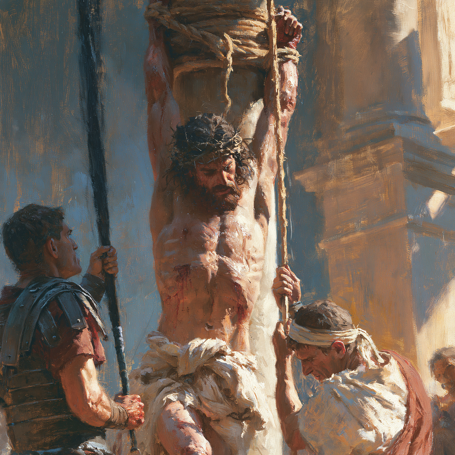 La Flagellation du Christ — Impressionniste · Carré n° 1 — aperçu de la finition sélectionnée