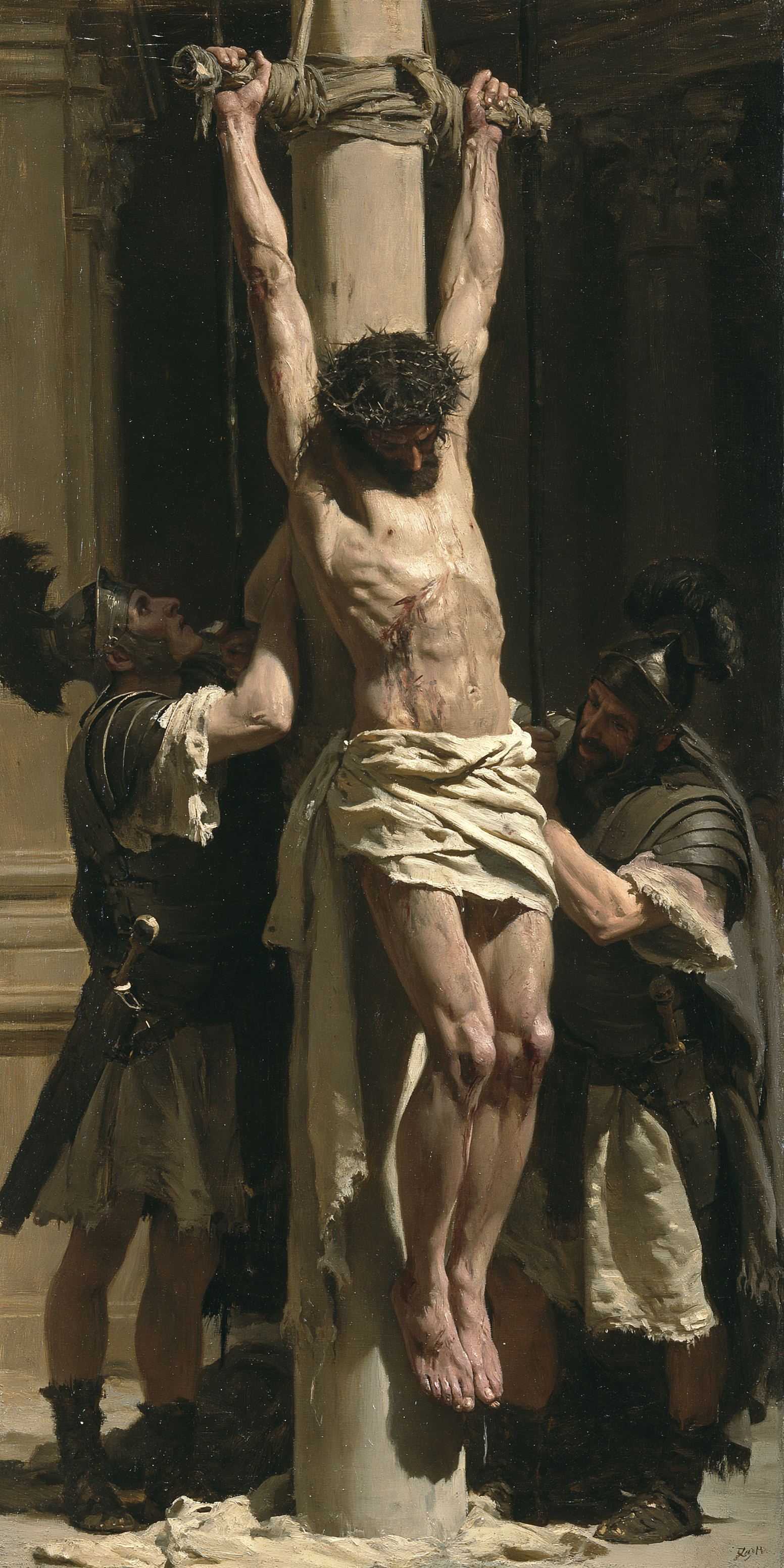 La Flagellation du Christ — Impressionniste · Portrait n° 2 — aperçu de la finition sélectionnée