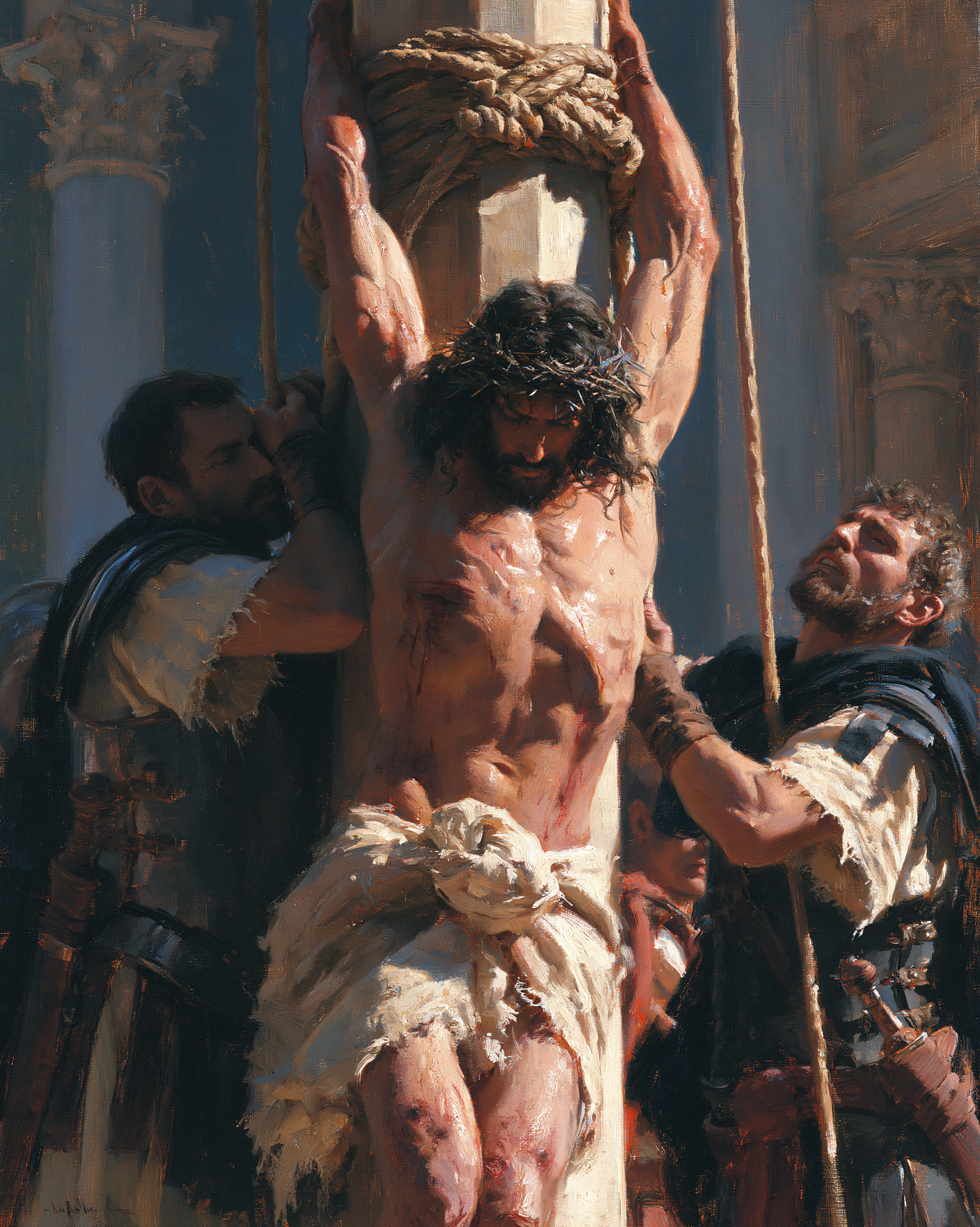 La Flagellation du Christ — Impressionniste · Portrait n° 13 — aperçu de la finition sélectionnée