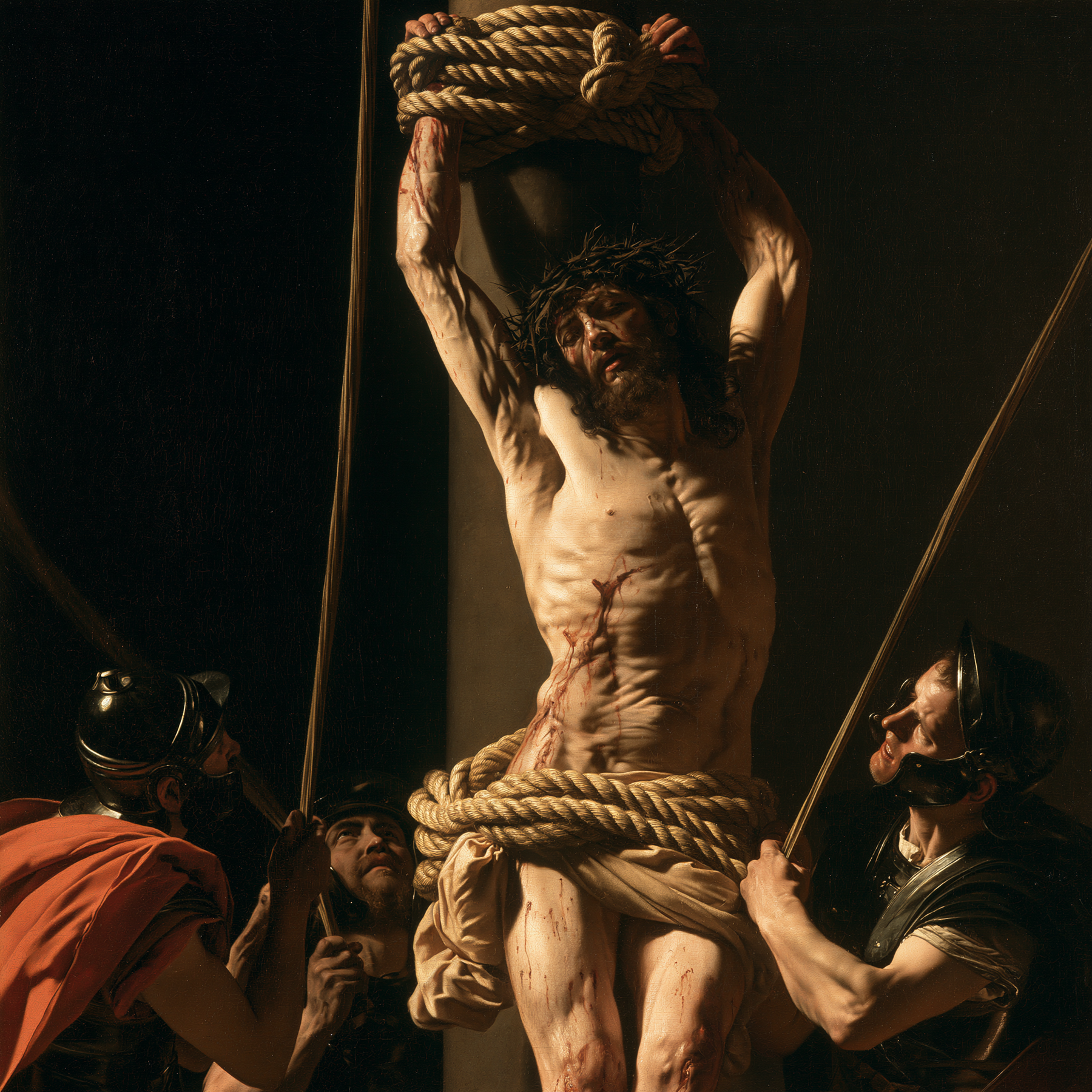 La Flagellation du Christ — Lumière divine · Carré n° 1 — aperçu de la finition sélectionnée