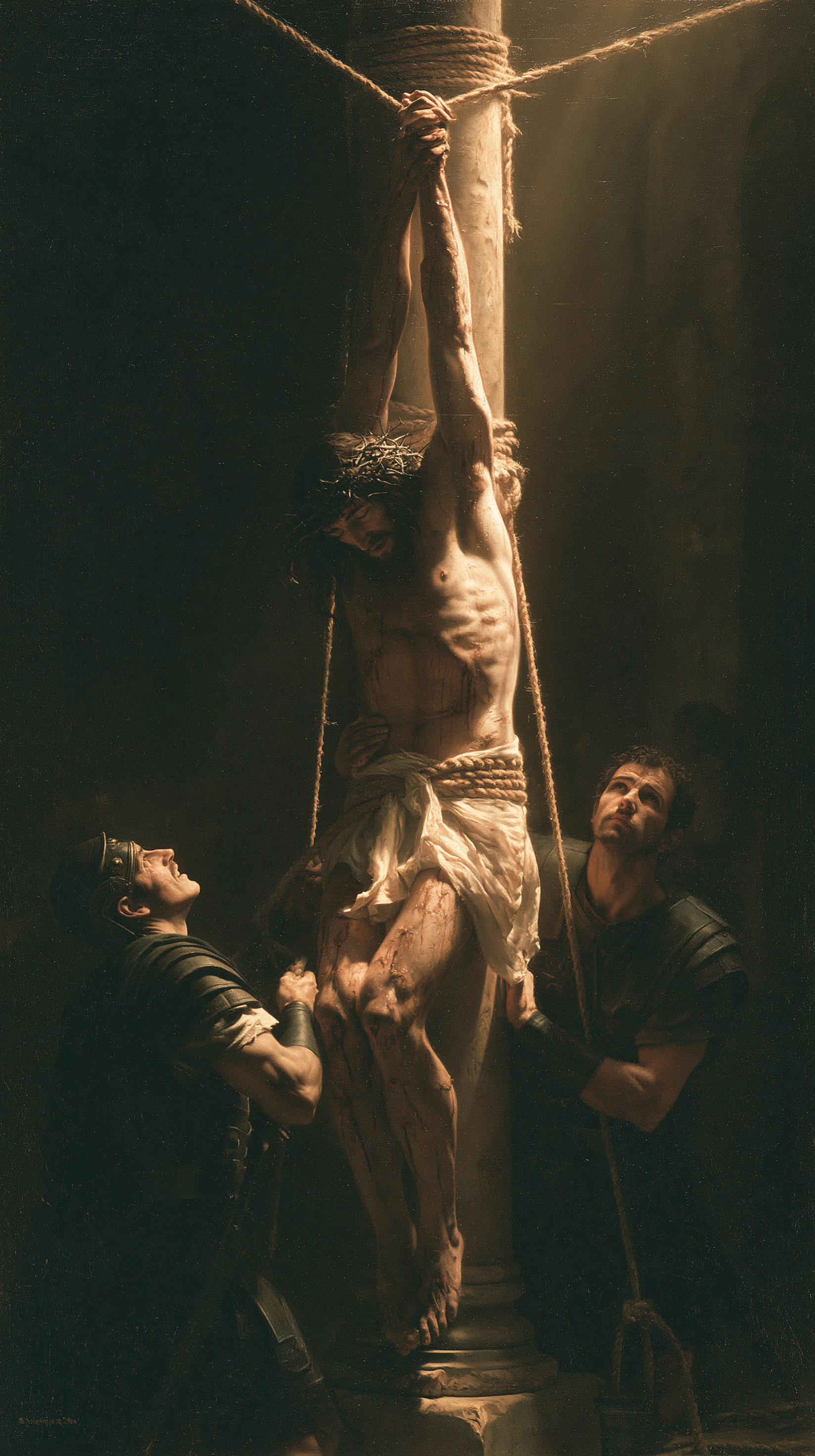 La Flagellation du Christ — Lumière divine · Portrait n° 5 — aperçu de la finition sélectionnée