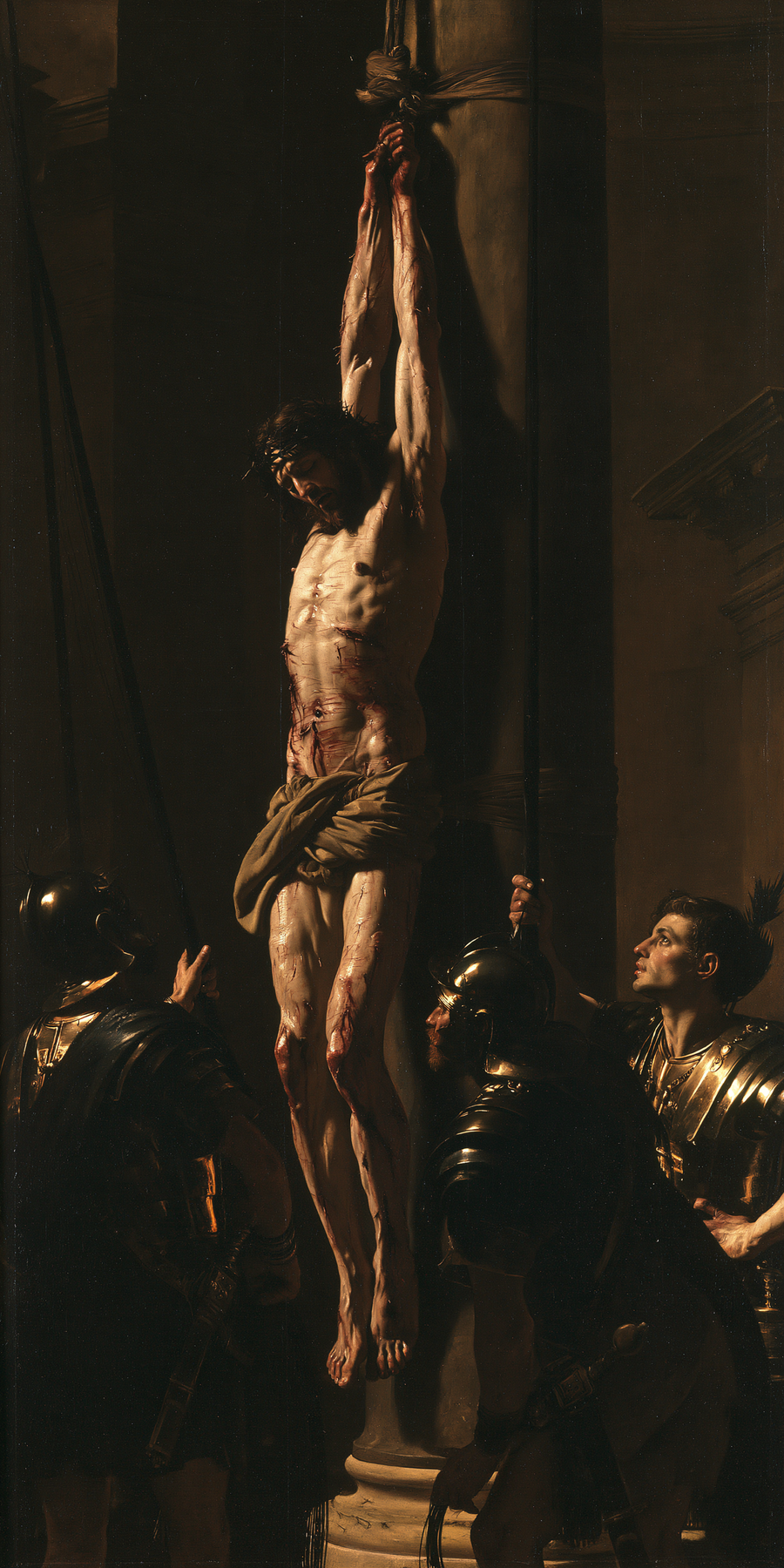 La Flagellation du Christ — Noir et or · Portrait n° 1