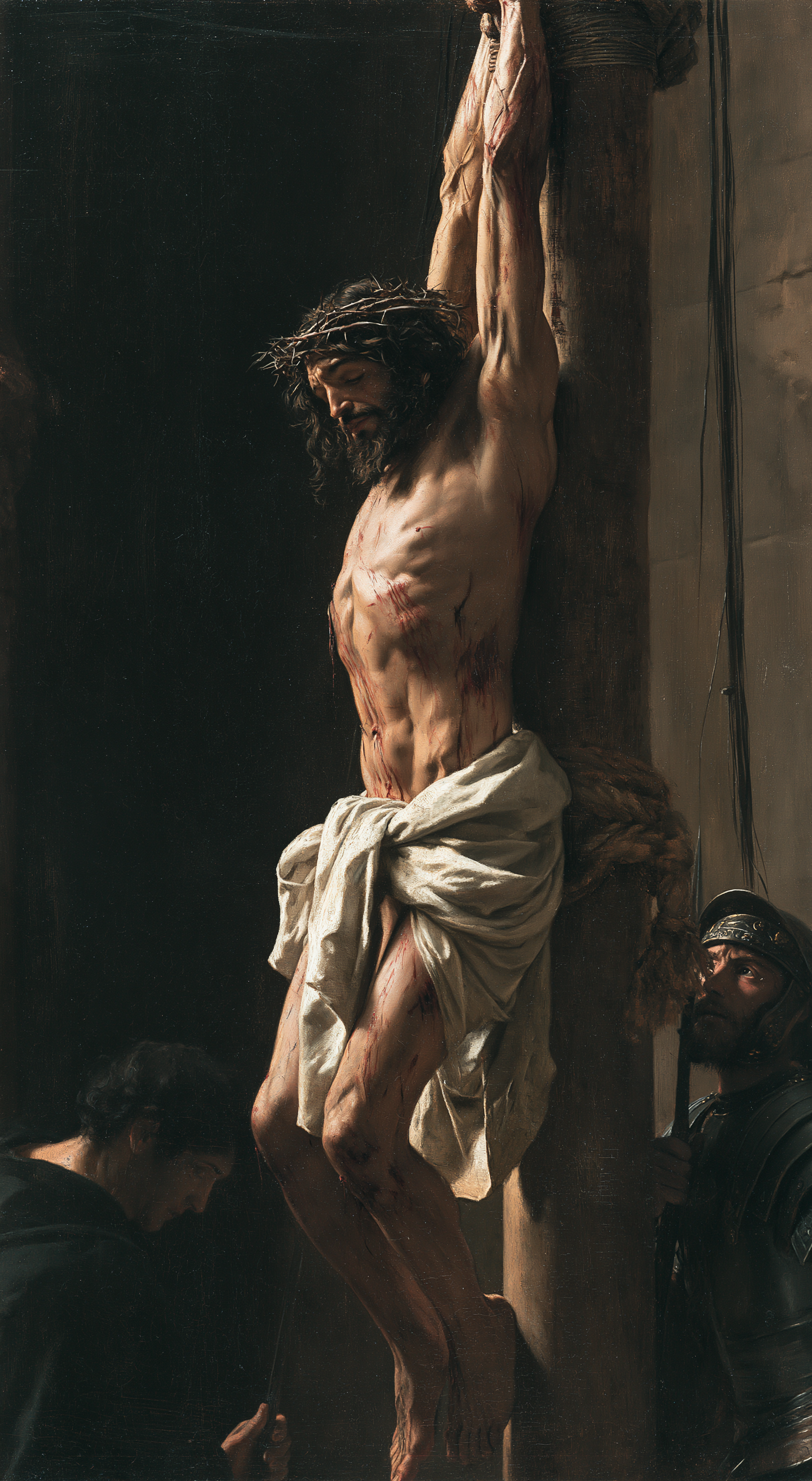 La Flagellation du Christ — Rouge du sacrifice · Portrait n° 3 — aperçu de la finition sélectionnée