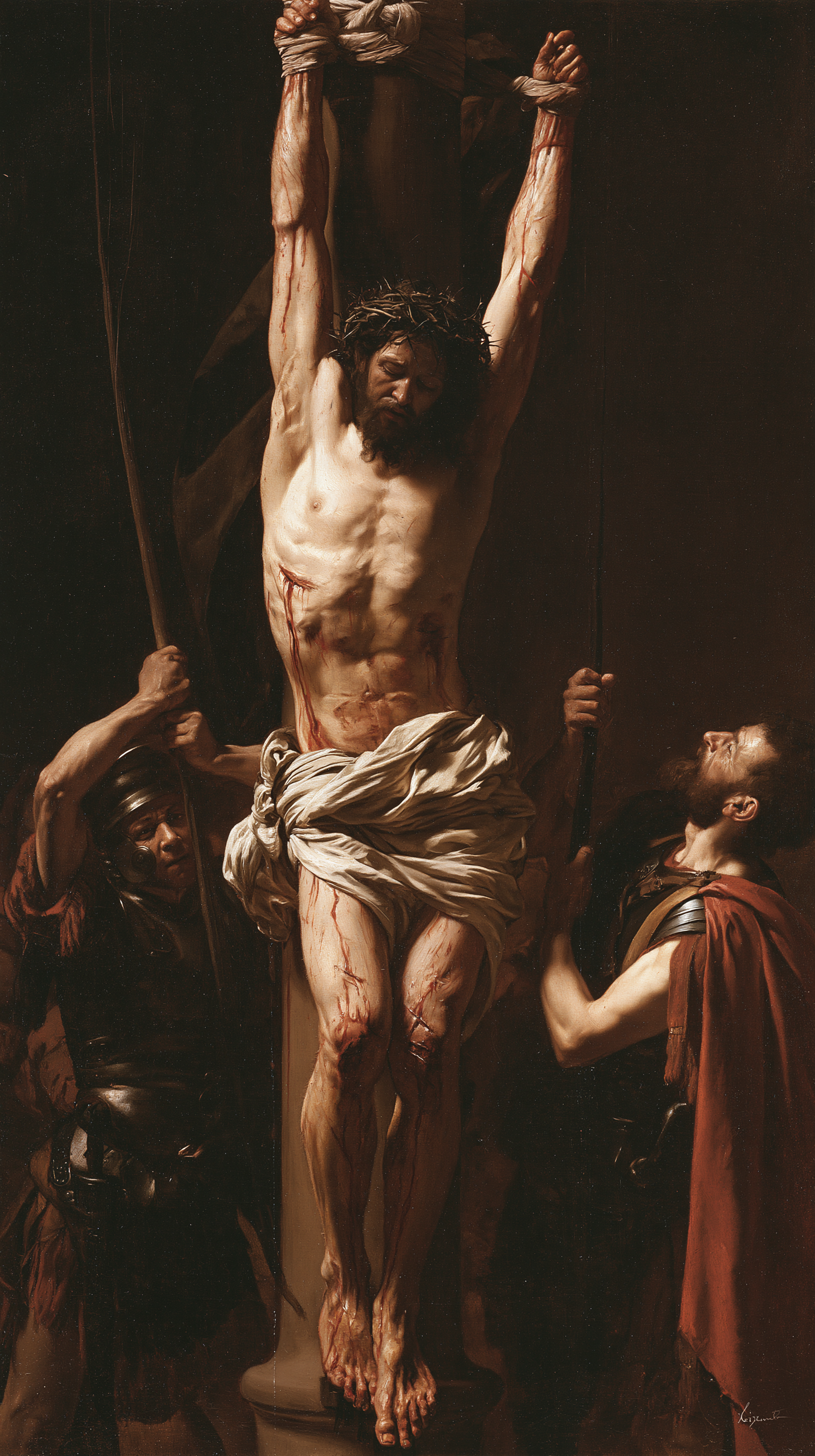 La Flagellation du Christ — Rouge du sacrifice · Portrait n° 4 — aperçu de la finition sélectionnée