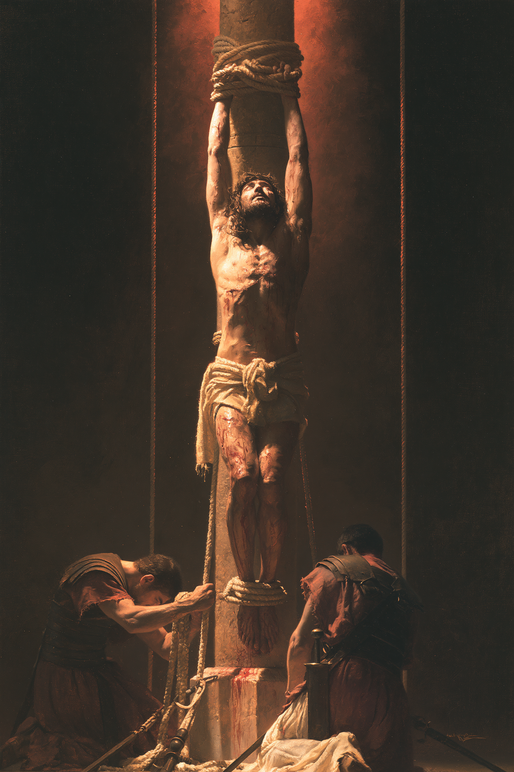 La Flagellation du Christ — Symbole central · Portrait n° 3 — aperçu de la finition sélectionnée