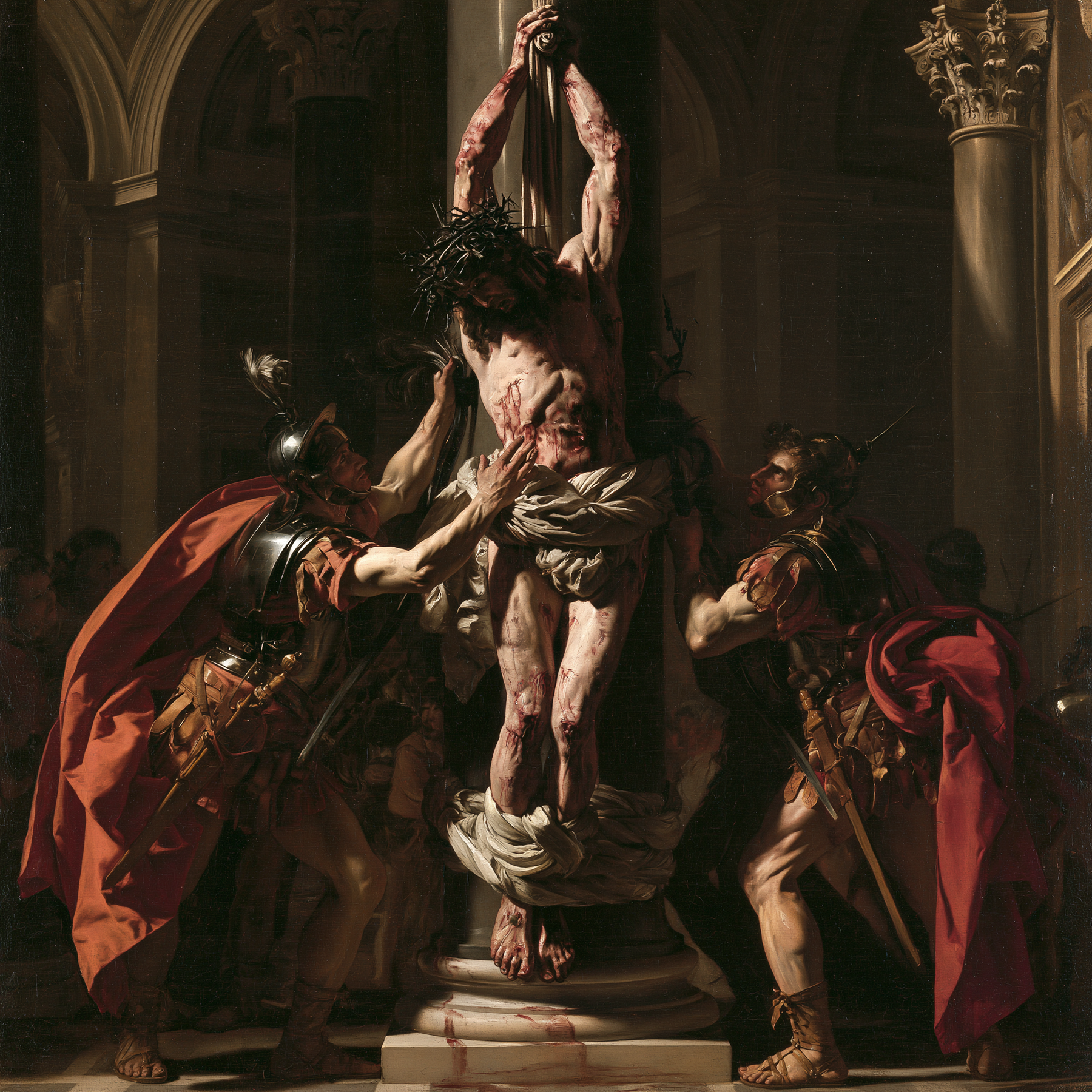 La Flagellation du Christ — Vue monumentale sacrée · Carré n° 1 — aperçu de la finition sélectionnée