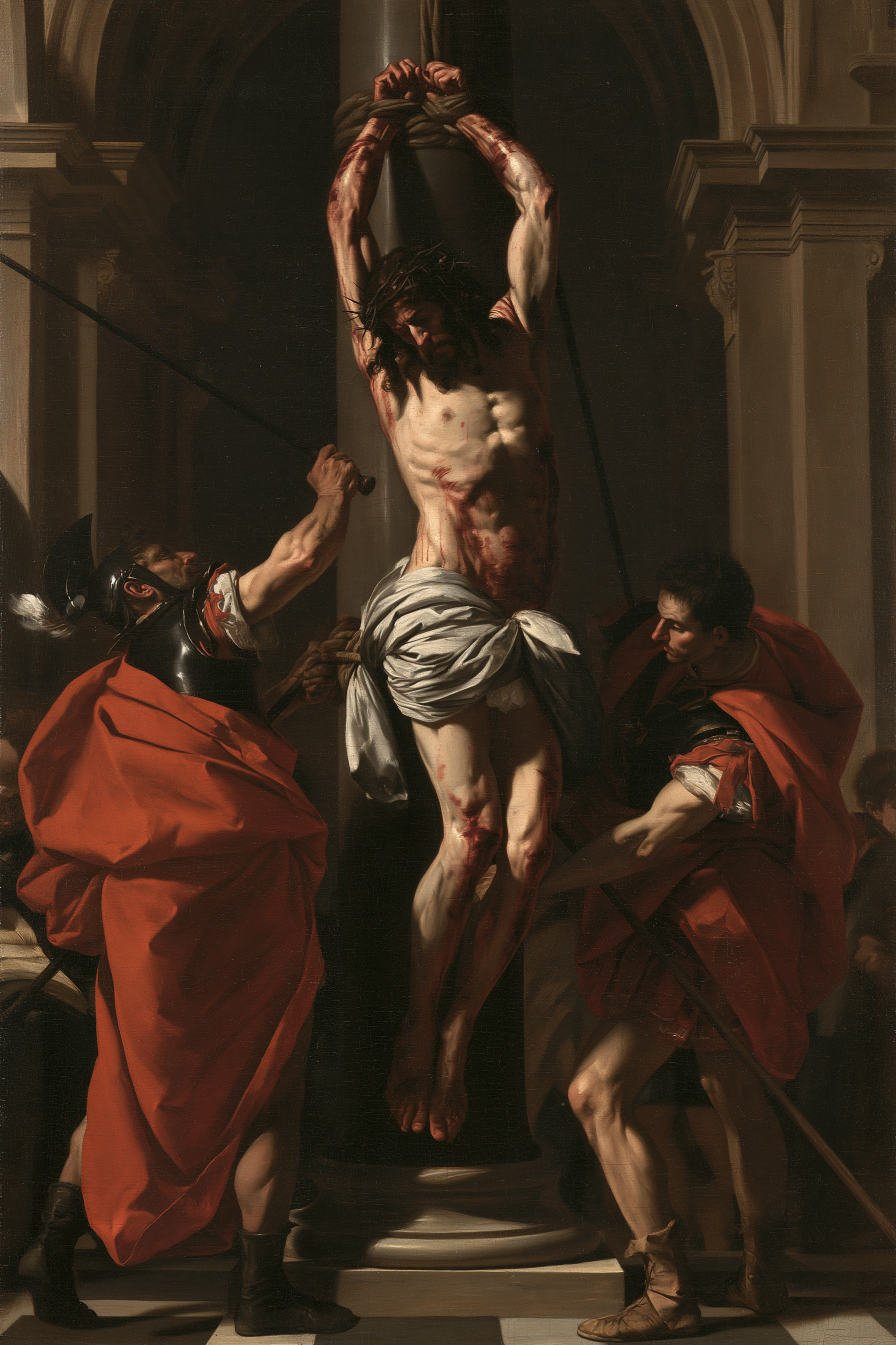 La Flagellation du Christ — Vue monumentale sacrée · Portrait n° 1 — aperçu de la finition sélectionnée
