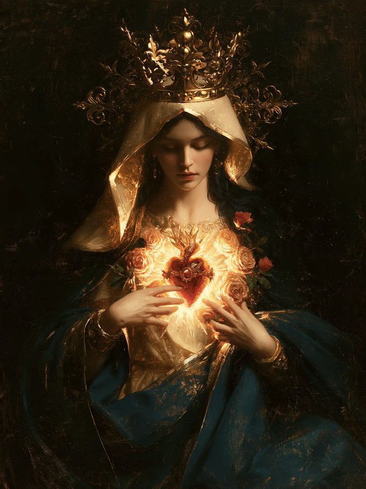 Immaculate Heart of Mary - Black and Gold · Portrait n° 12