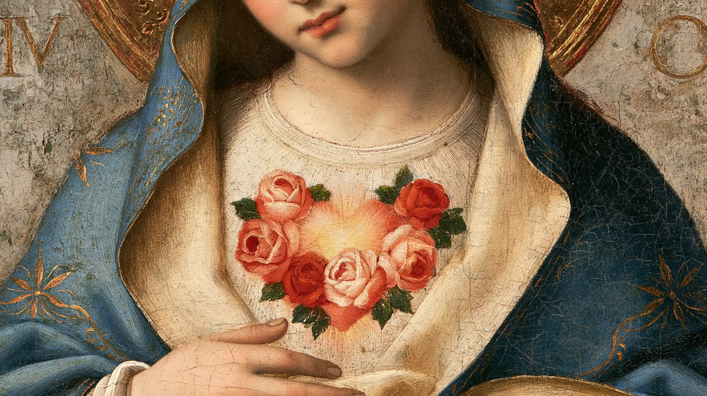 the Immaculate Heart of Mary in Florentine Renaissance style in Florentine Renaissance style, landscape Christian artwork no. 20