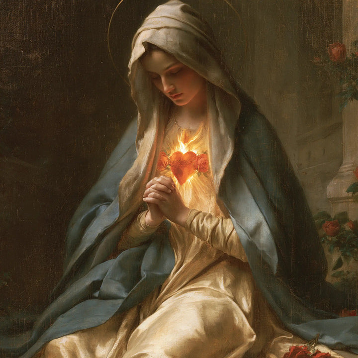 Immaculate Heart of Mary - Mary in Prayer with the Immaculate Heart · Square n° 5