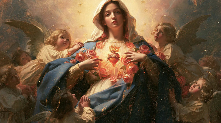 The Immaculate Heart of Mary — Dark Wings Around the Light