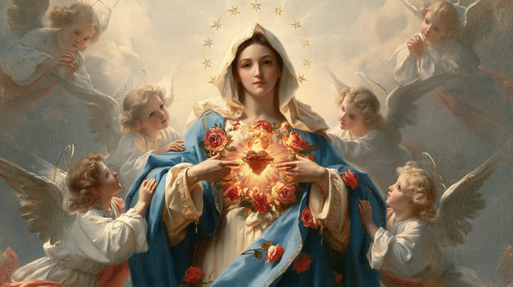 Immaculate Heart of Mary - Mary Surrounded by Angels · Landscape n° 12
