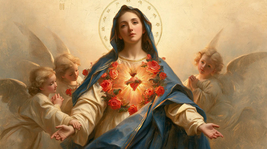 Immaculate Heart of Mary - Mary Surrounded by Angels · Landscape n° 13